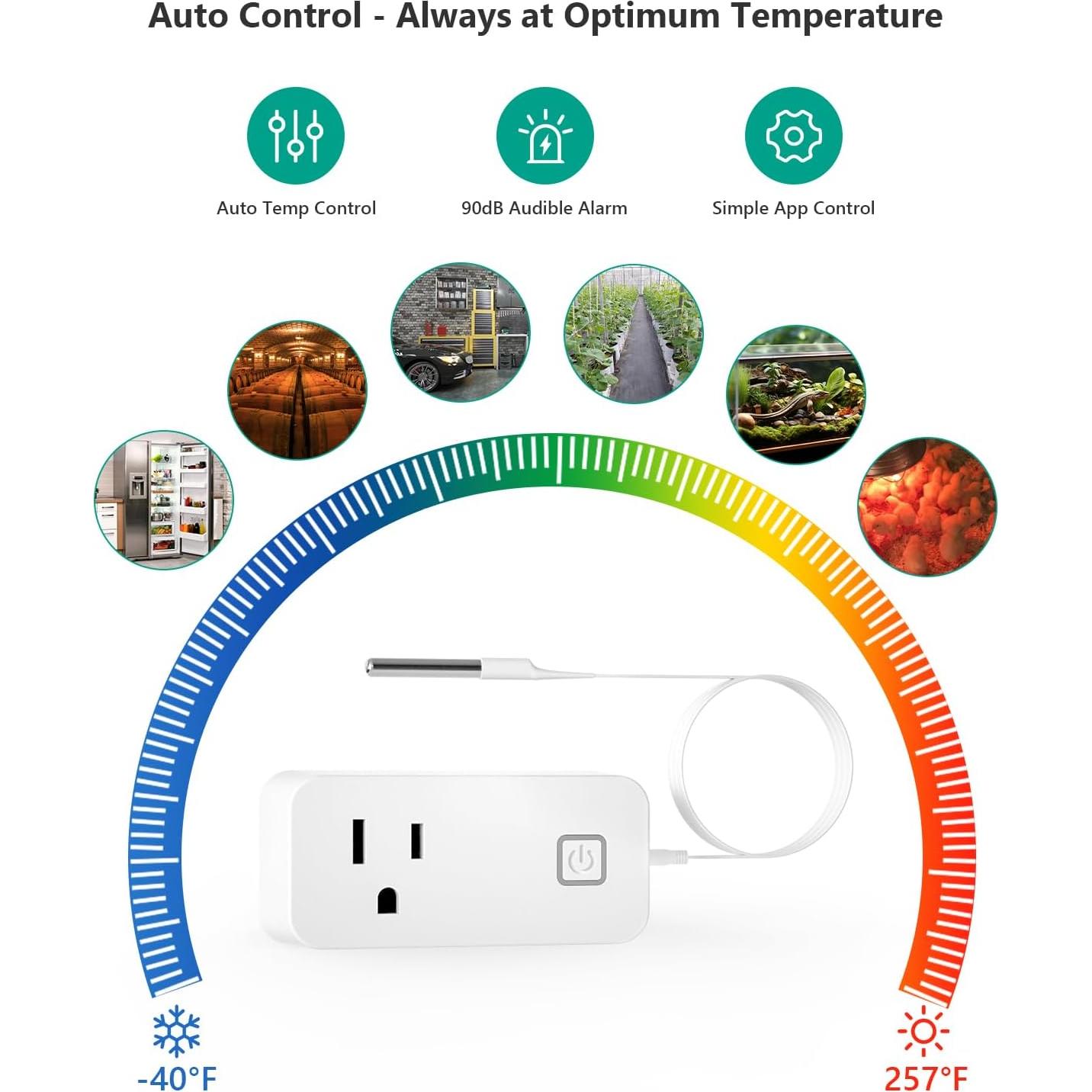 Controlador de Temperatura Bluetooth MOCREO 1100W para Reptiles