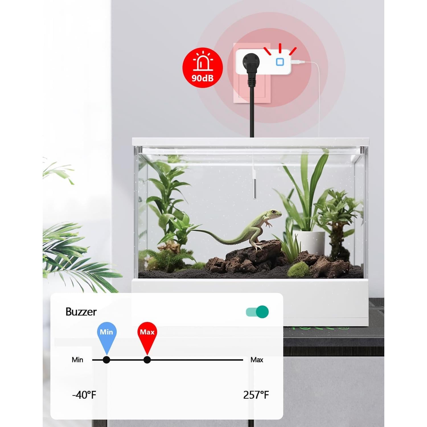 Controlador de Temperatura Bluetooth MOCREO 1100W para Reptiles