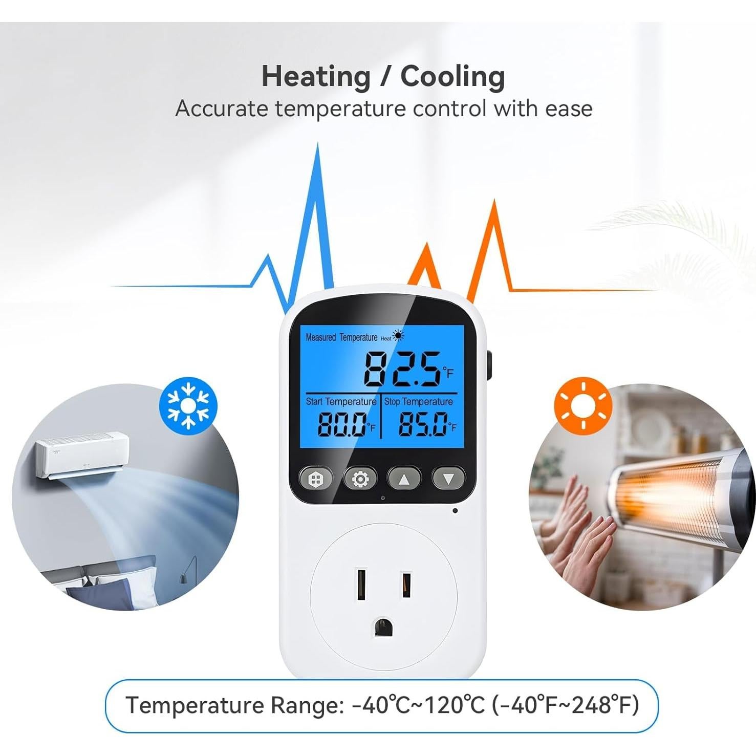Controlador de Temperatura INKBIRDPLUS TC819, 120V, LCD