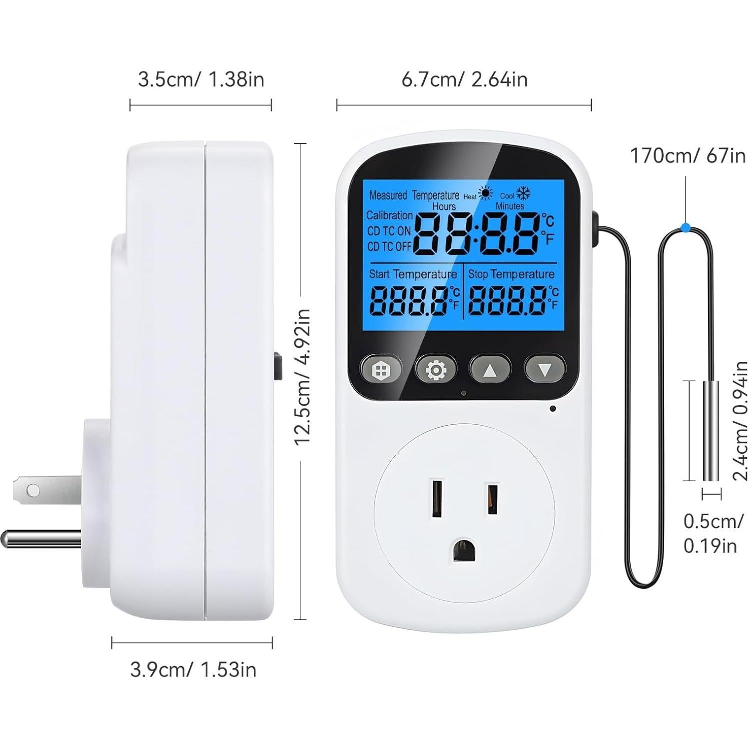 Controlador de Temperatura INKBIRDPLUS TC819, 120V, LCD
