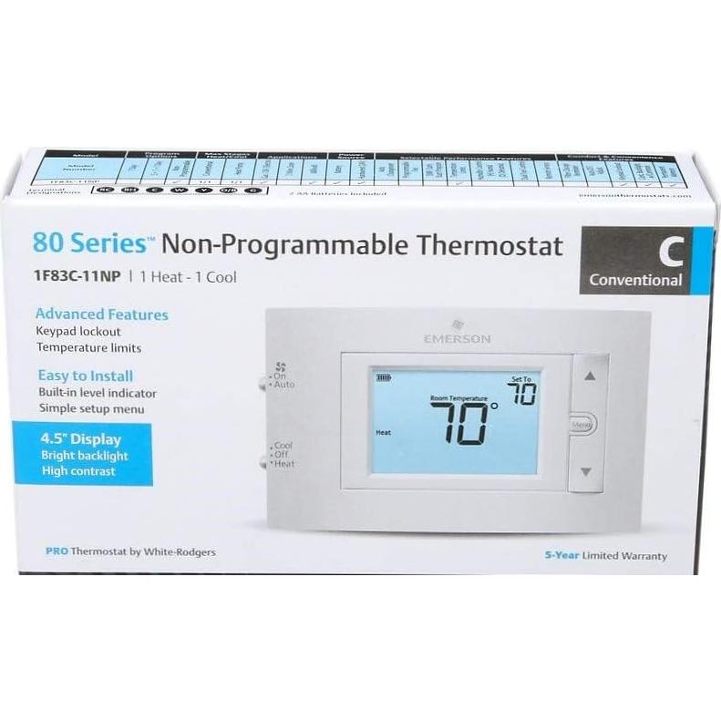 Termostato Digital No Programable Emerson 1F83C-11NP Blanco