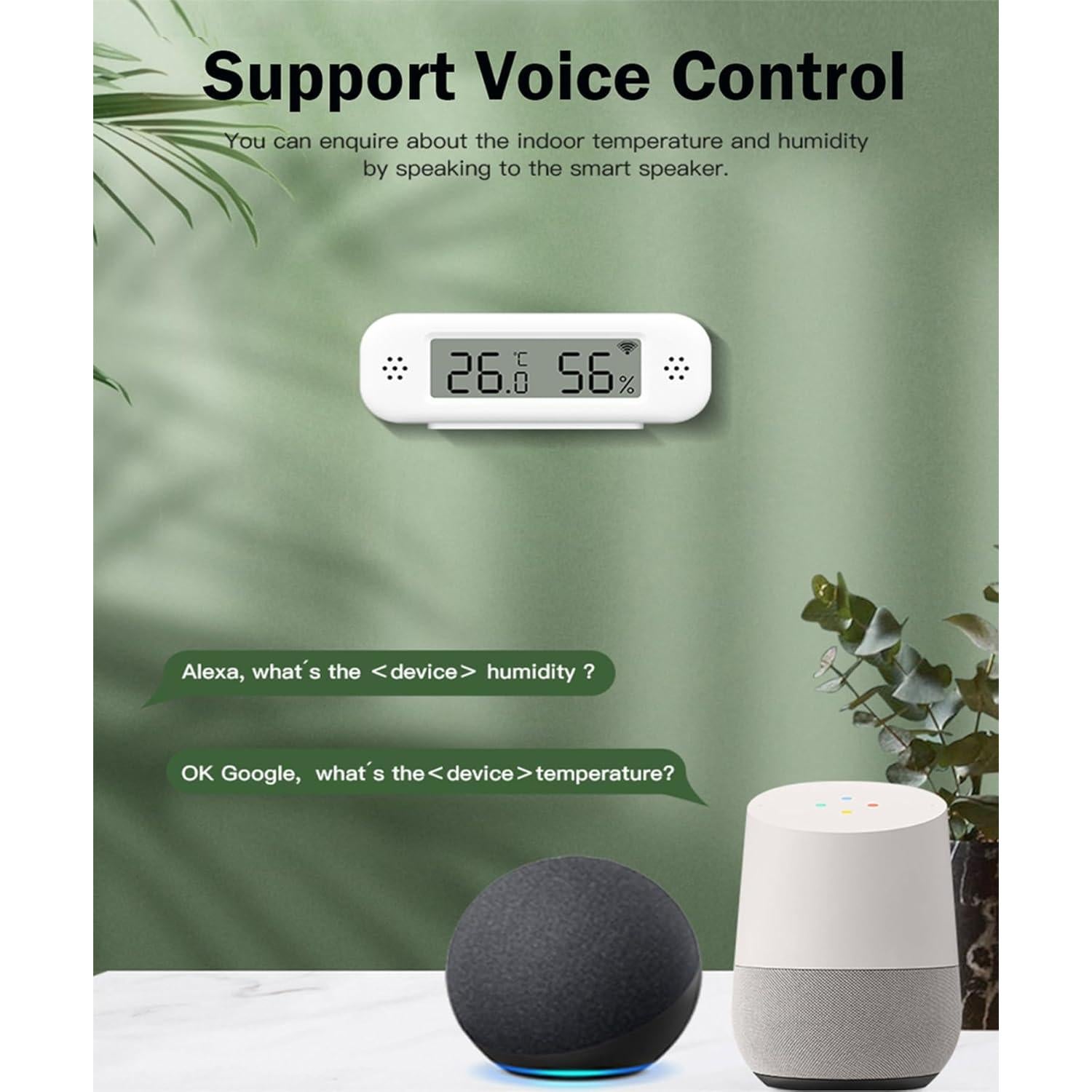 Termómetro Higrómetro WiFi PHOVOLT 4 Paquete Control Remoto