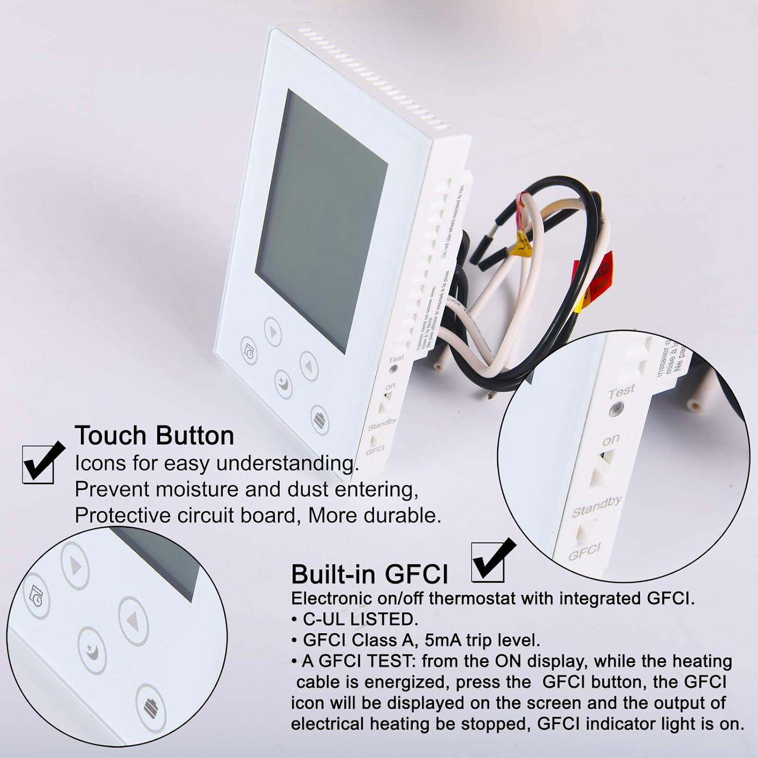 Termostato Programable BOWSEN para Calefacción Radiante 3600W
