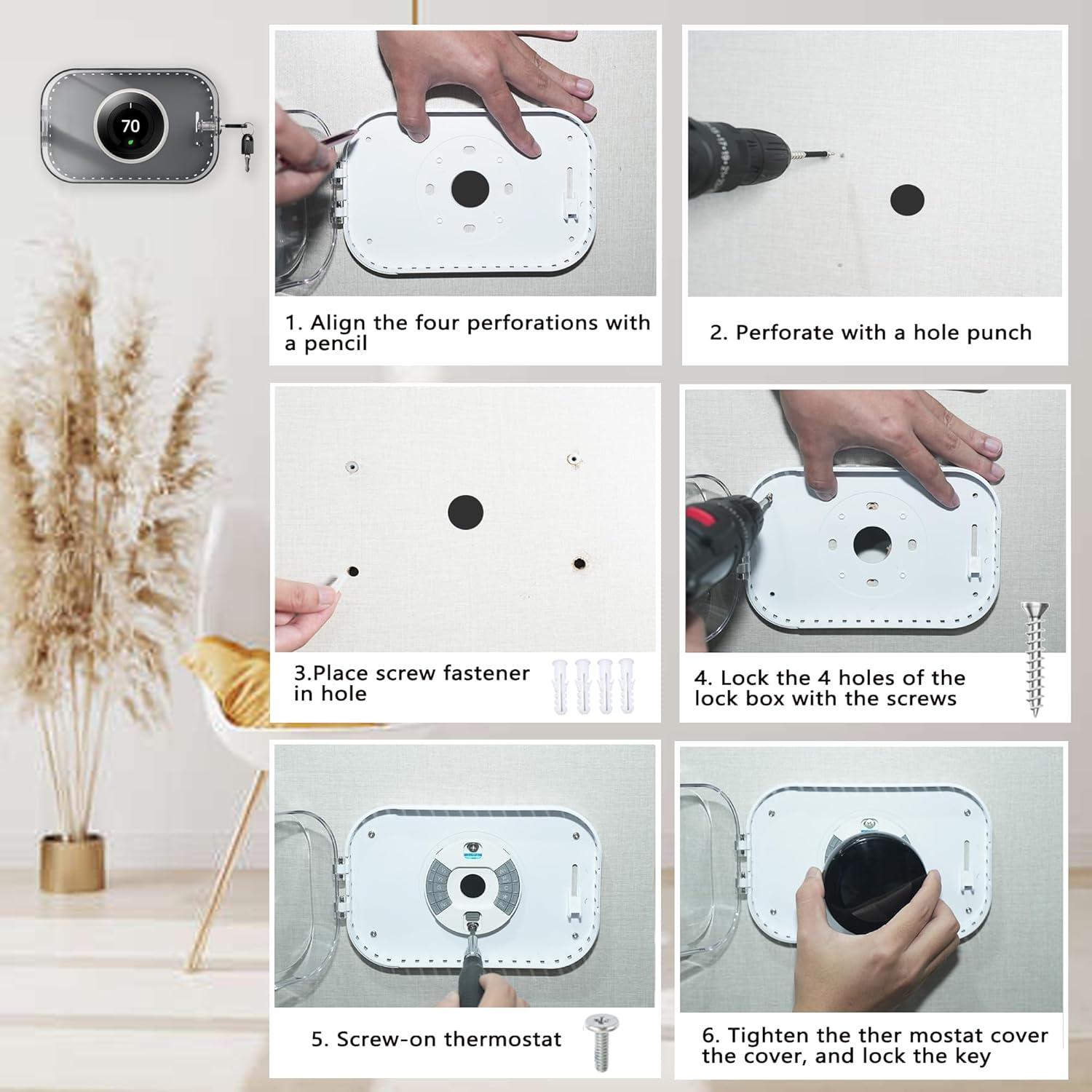 Caja de Bloqueo para Termostato Gedreew 21x13cm Gris