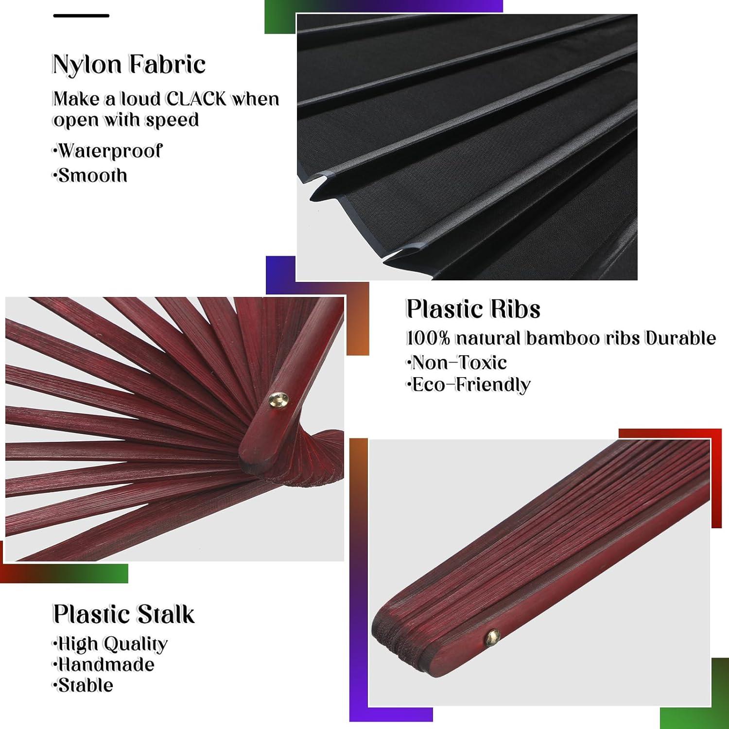 Abanico Plegable LED Roowest 6 Pcs 60 cm Colores Brillantes