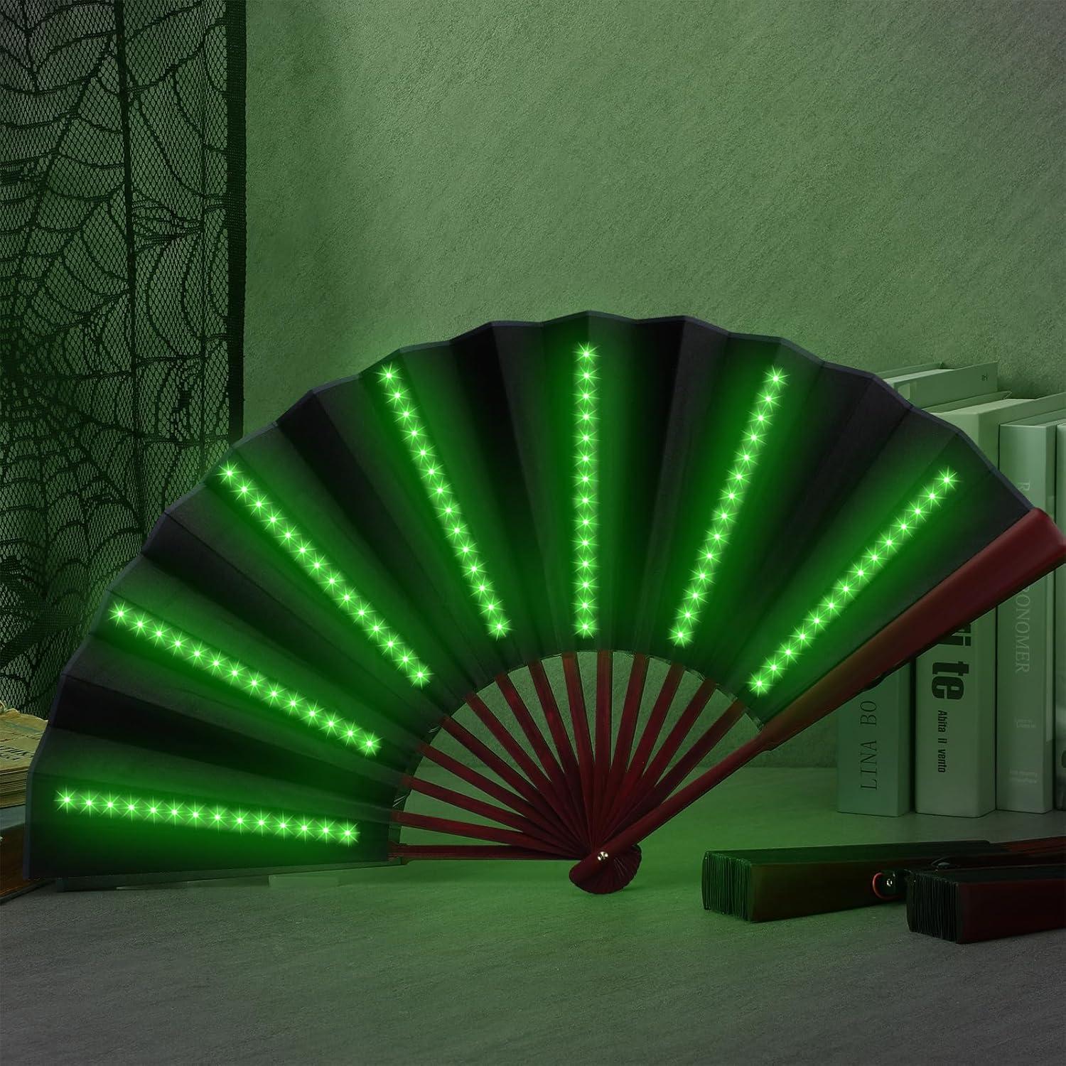 Abanico Plegable LED Roowest 6 Pcs 60 cm Colores Brillantes