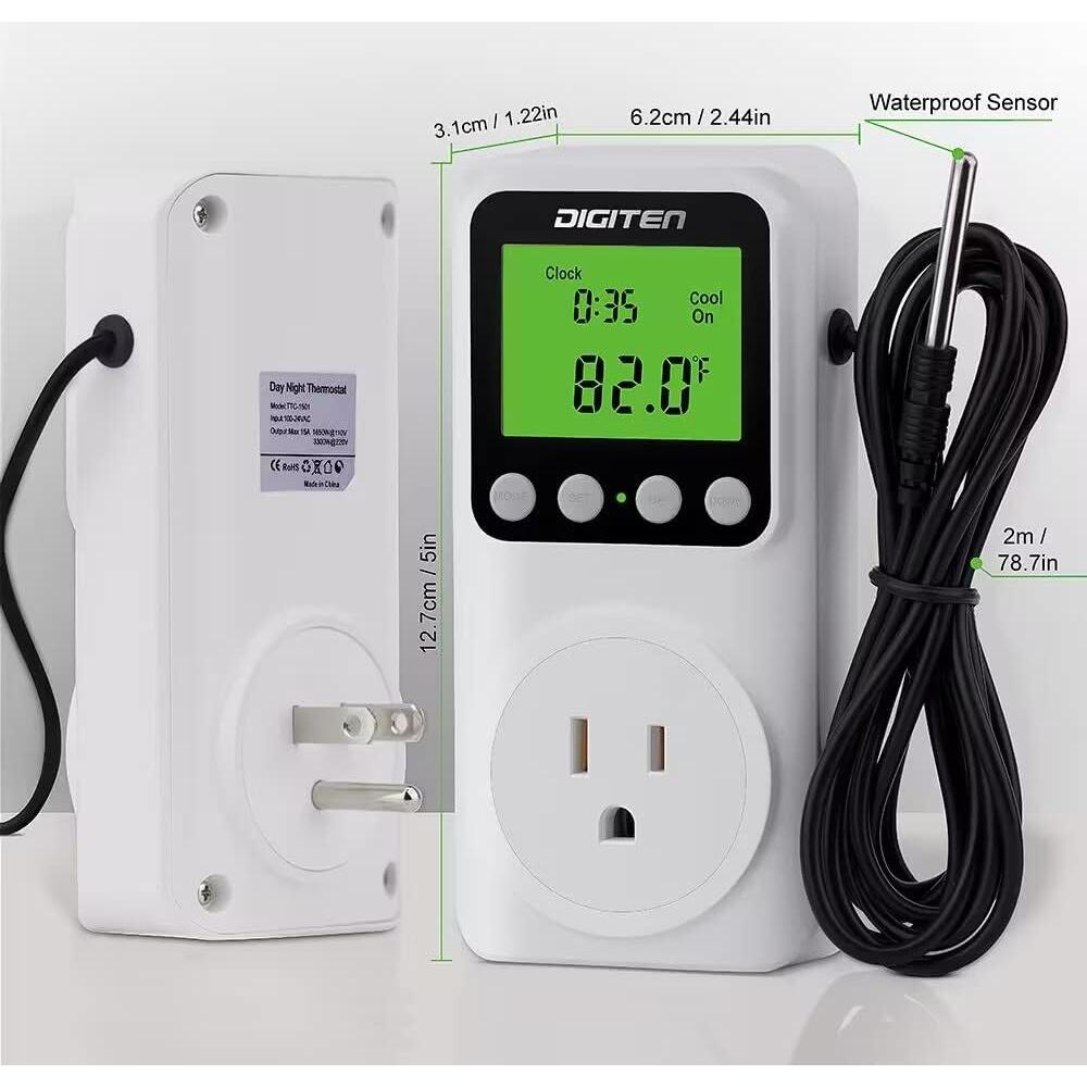 Termostato Inteligente DIGITEN TTC-1501 15A Control Temperatura