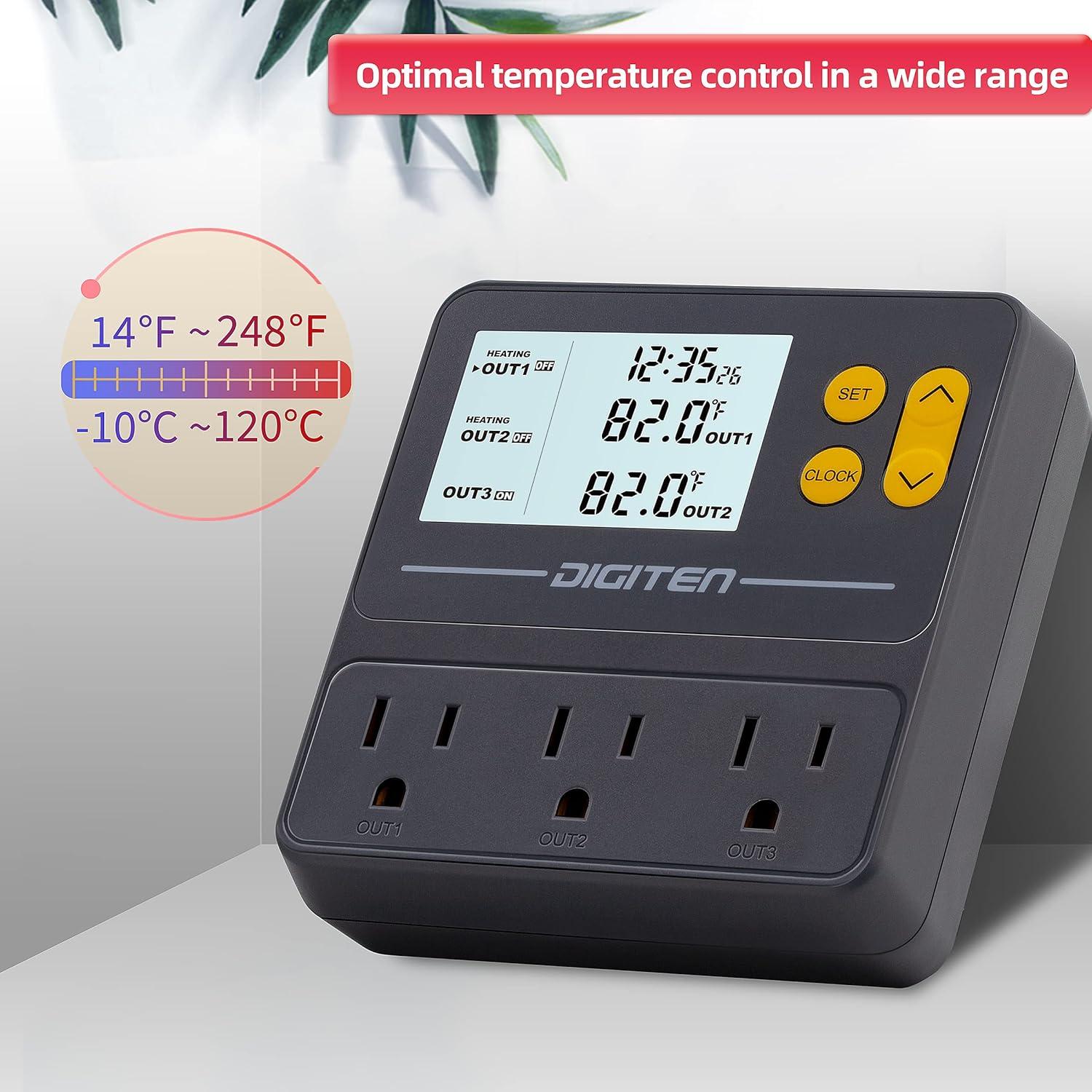 Controlador de Temperatura DIGITEN TTC-1003 para Reptiles