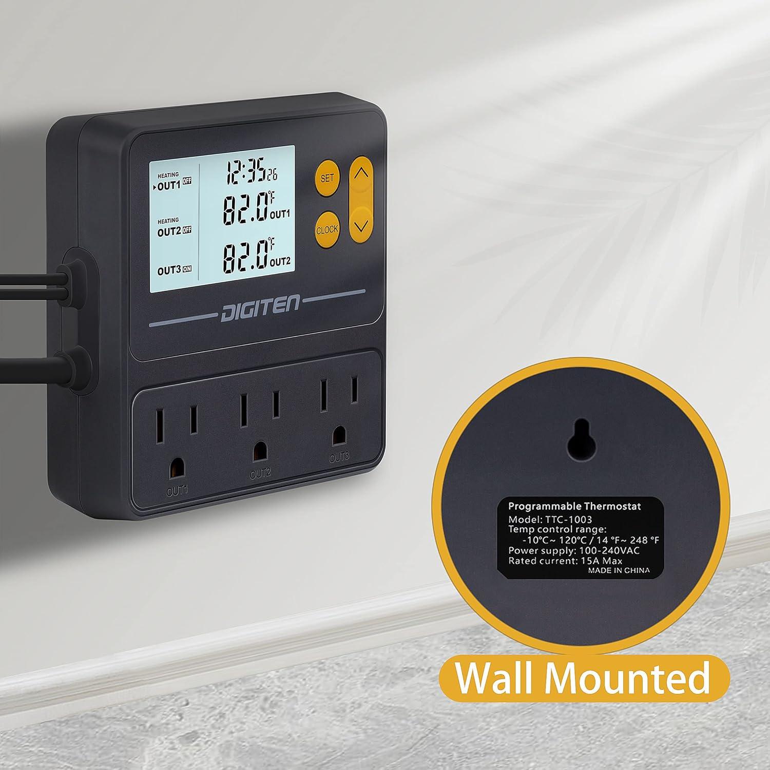 Controlador de Temperatura DIGITEN TTC-1003 para Reptiles