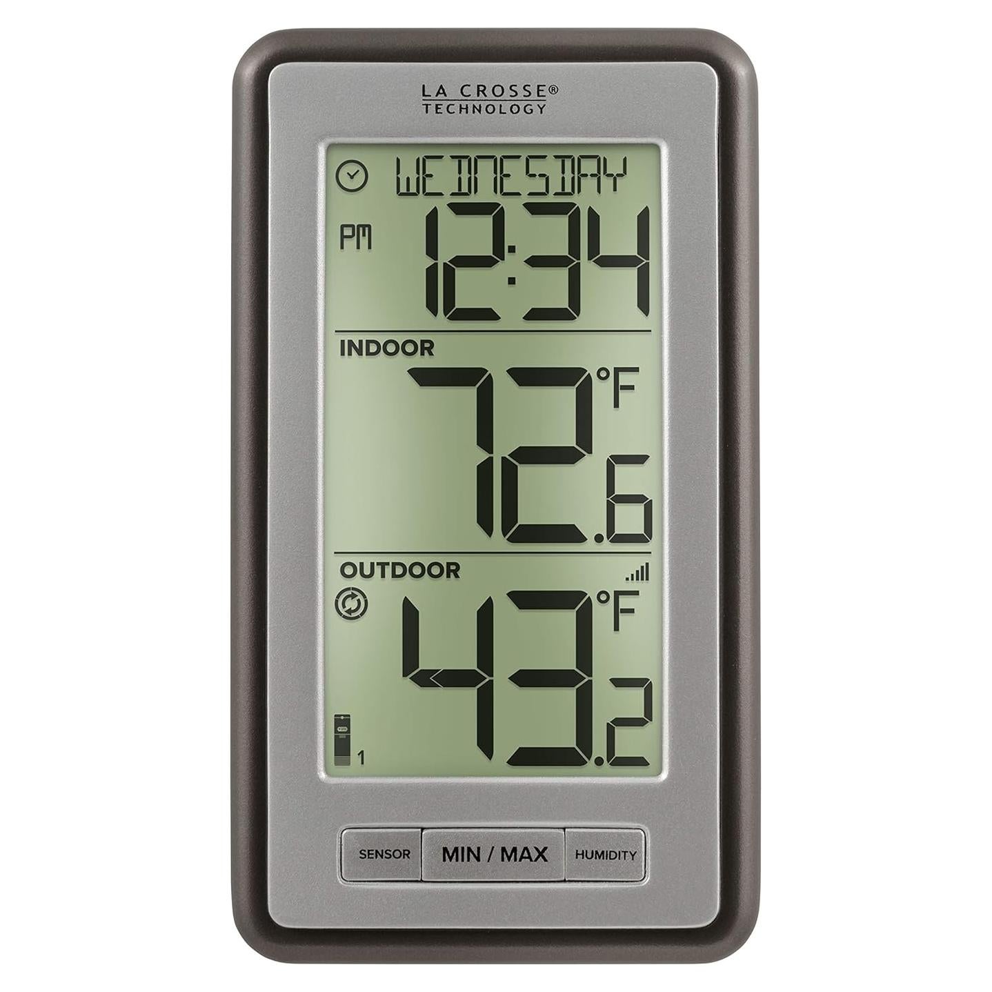 Termómetro Digital Inalámbrico La Crosse WS-9160UV3 - Interior y Exterior