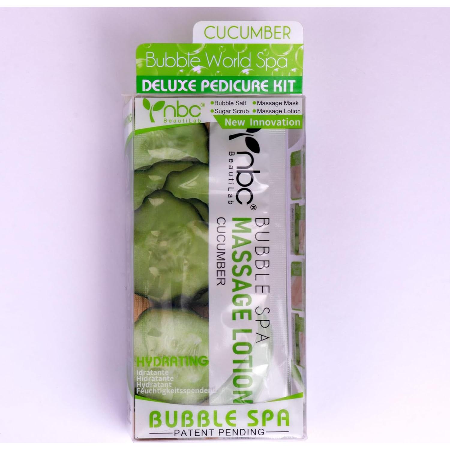 Kit de Pedicura Spa nbc BeautiLab 4 Pasos Pies Suaves Pepino