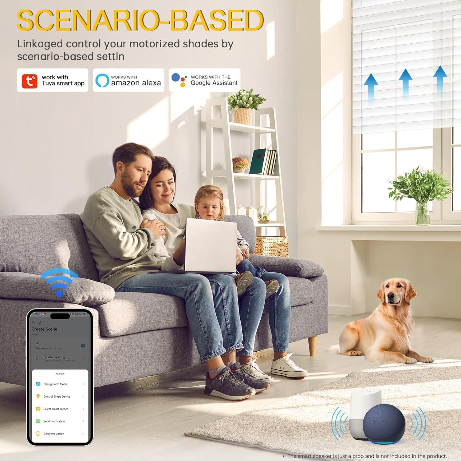 Motor de Persianas WiFi Teefinstia AM25-1.2, 1.5" Tubo, 1.13kg