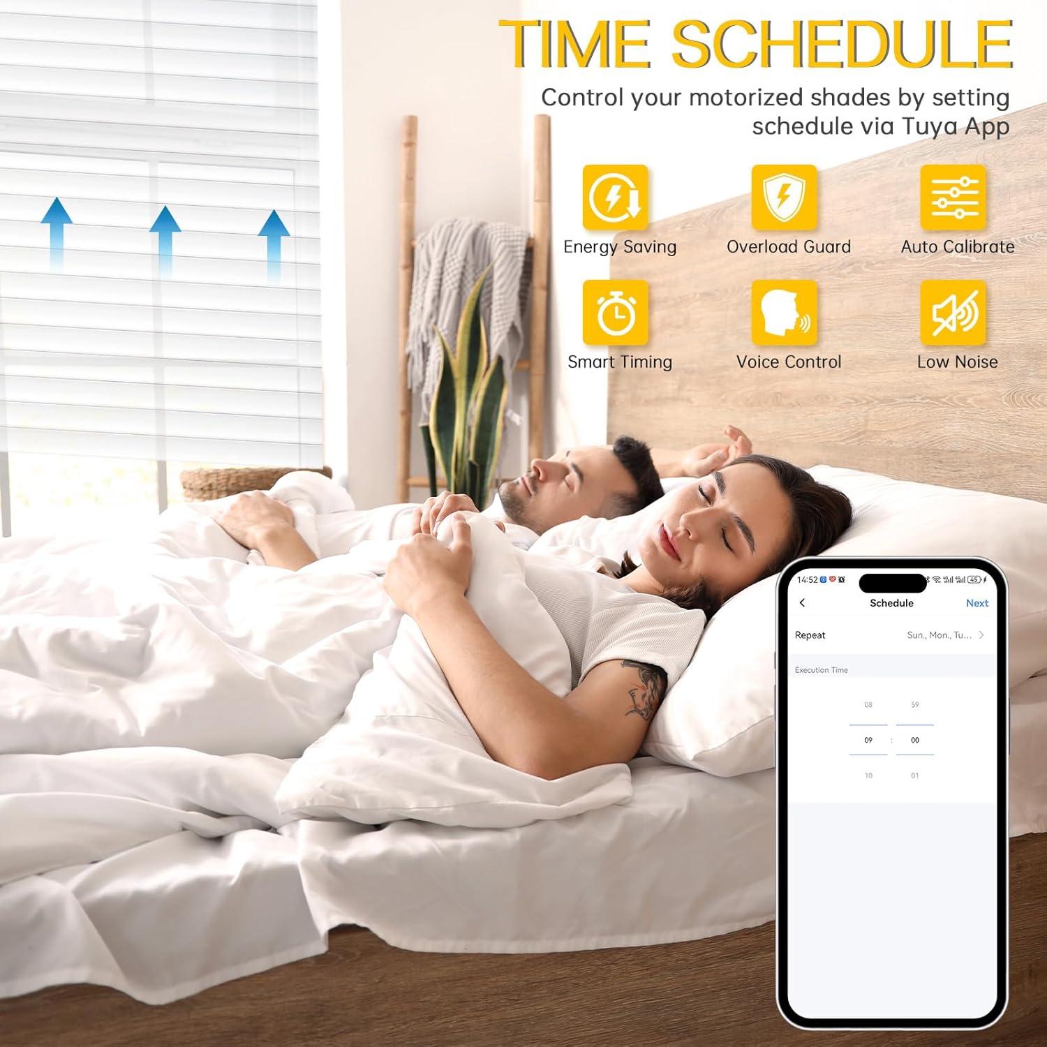 Motor de Persianas WiFi Teefinstia AM25-1.2, 1.5" Tubo, 1.13kg