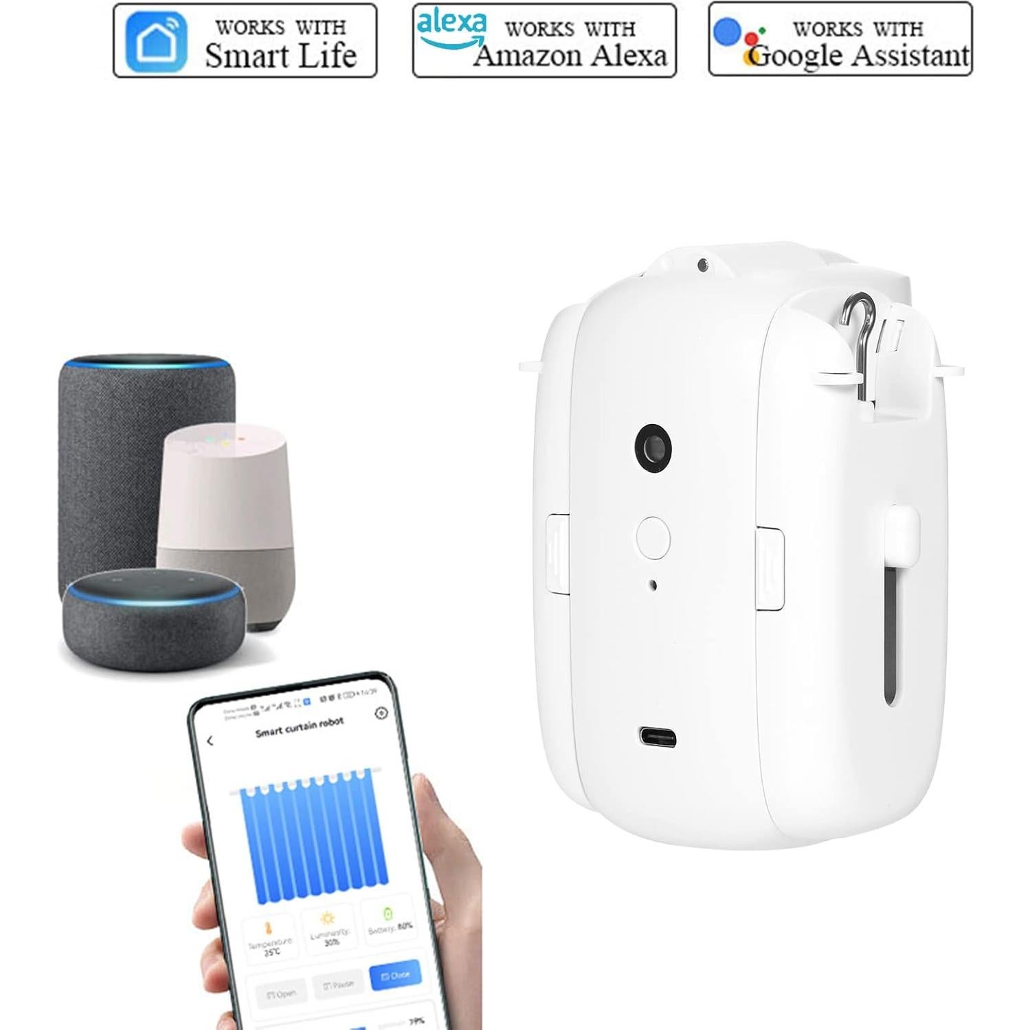 Motor de Cortina Eléctrico Inteligente Karlak 2 Pcs Control Remoto