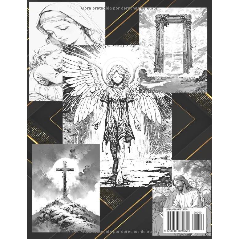 Genial Libro Cristiano Para Colorear Para Adultos Y Adolescents: Páginas Para Colorear De Jesús Santa María Historias Bíblicas Y Símbolos | ... Del Estrés (Cristianismo) (Spanish Edition)