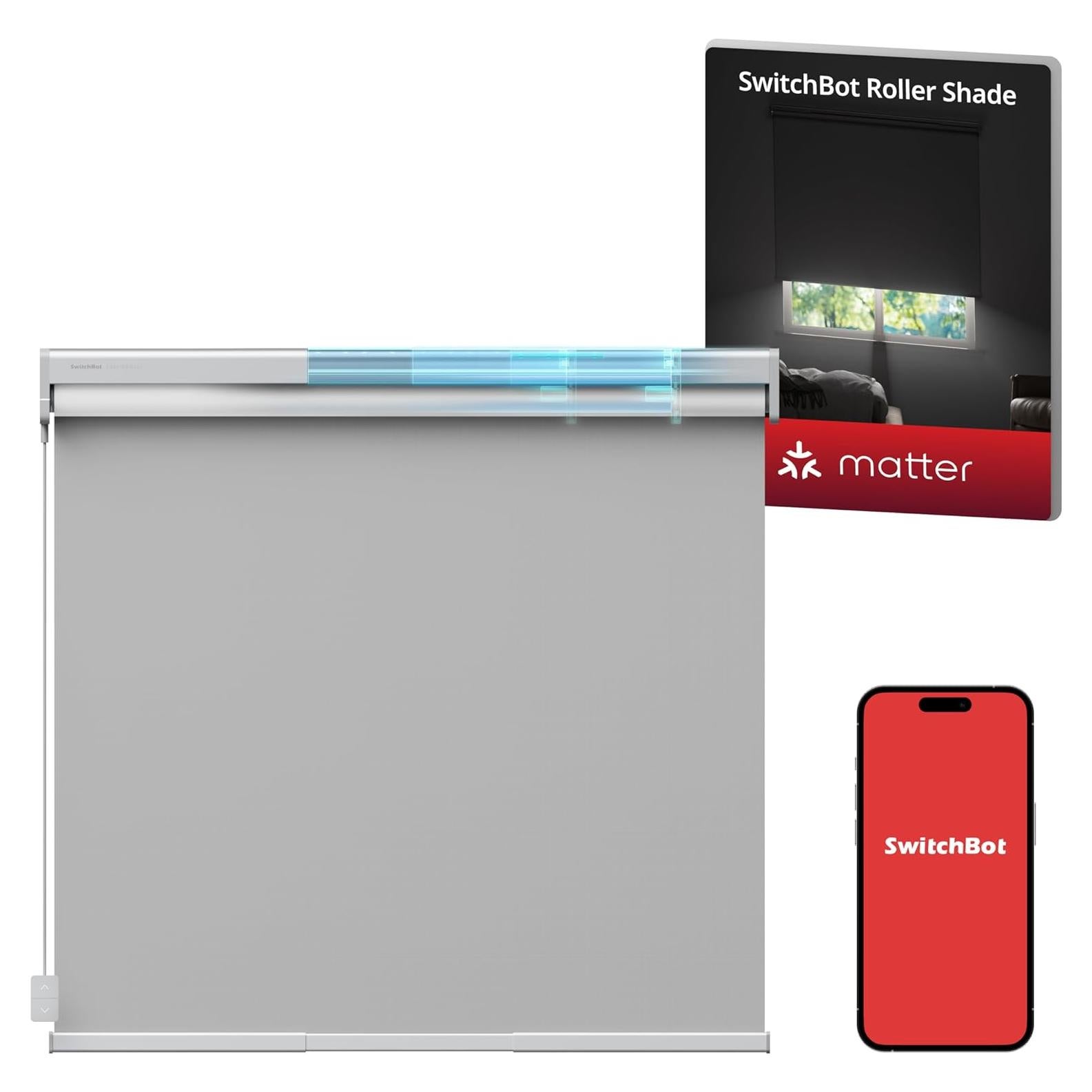 Persianas enrollables motorizadas SwitchBot 139 cm Gris