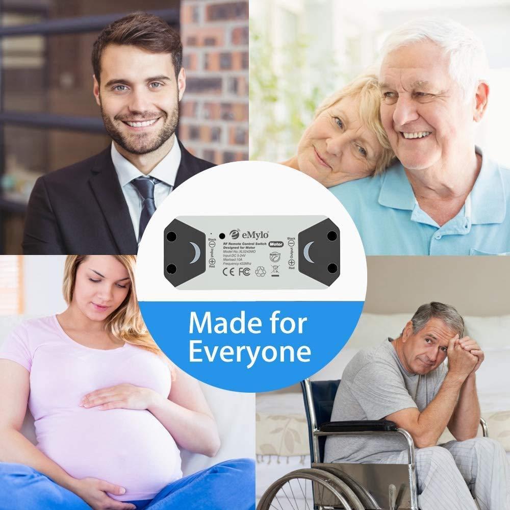 Interruptor RF Inalámbrico eMylo 12V para Motor - 2 Transmisores