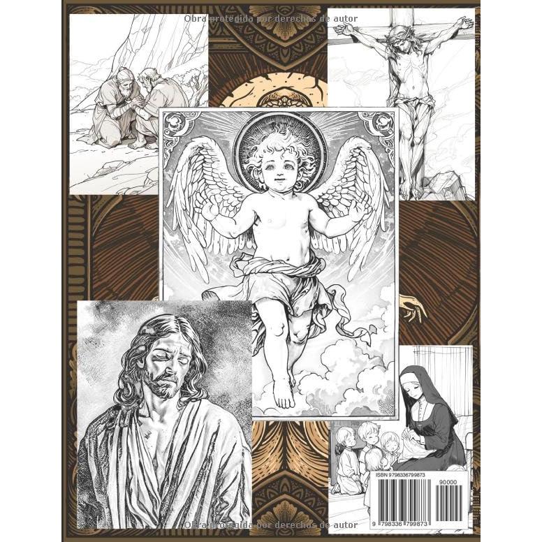 Arte Cristiano Libro Para Colorear Para Adultos Y Adolescents: Páginas Para Colorear De Jesús Santa María Historias Bíblicas Y Símbolos | ... Del Estrés (Cristianismo) (Spanish Edition)