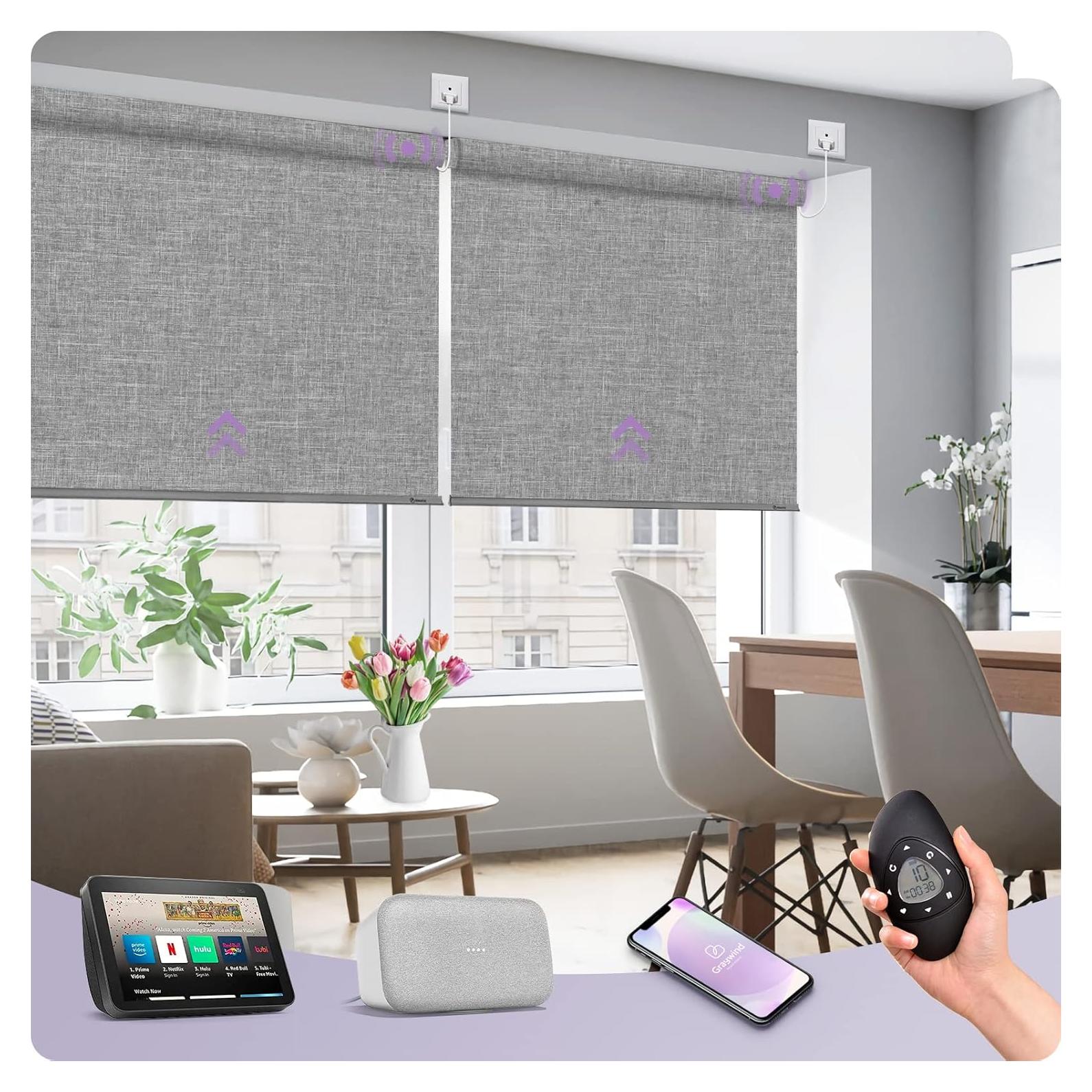 Persianas Motorizadas Graywind 100% Opacas 251x305 cm Control Remoto