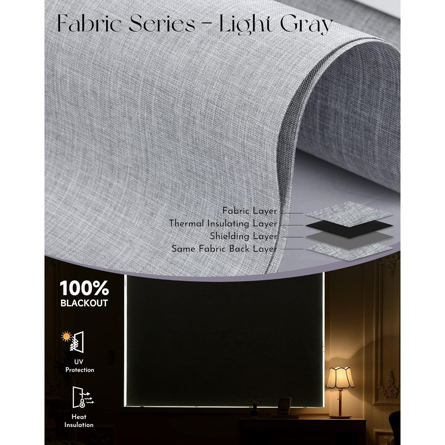 Persianas Motorizadas Graywind 100% Opacas 251x305 cm Control Remoto