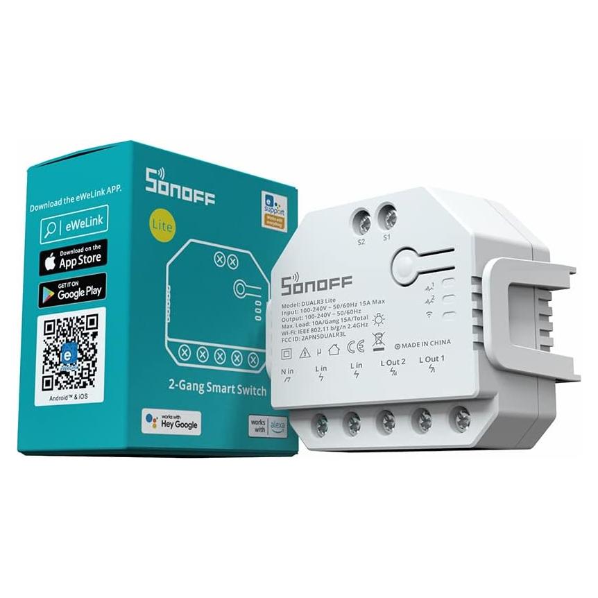 Interruptor Inteligente SONOFF DUALR3 Lite WiFi 240V 10W
