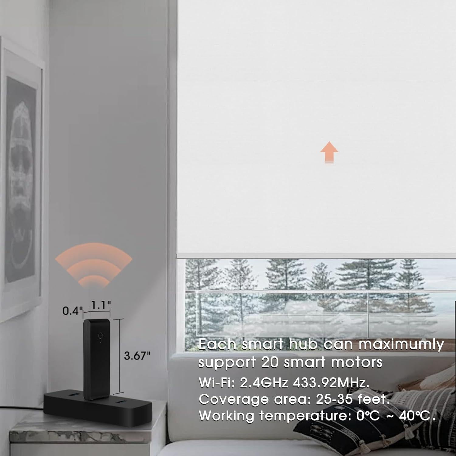 Hub Inteligente Canisteo para Persianas Motorizadas Negro