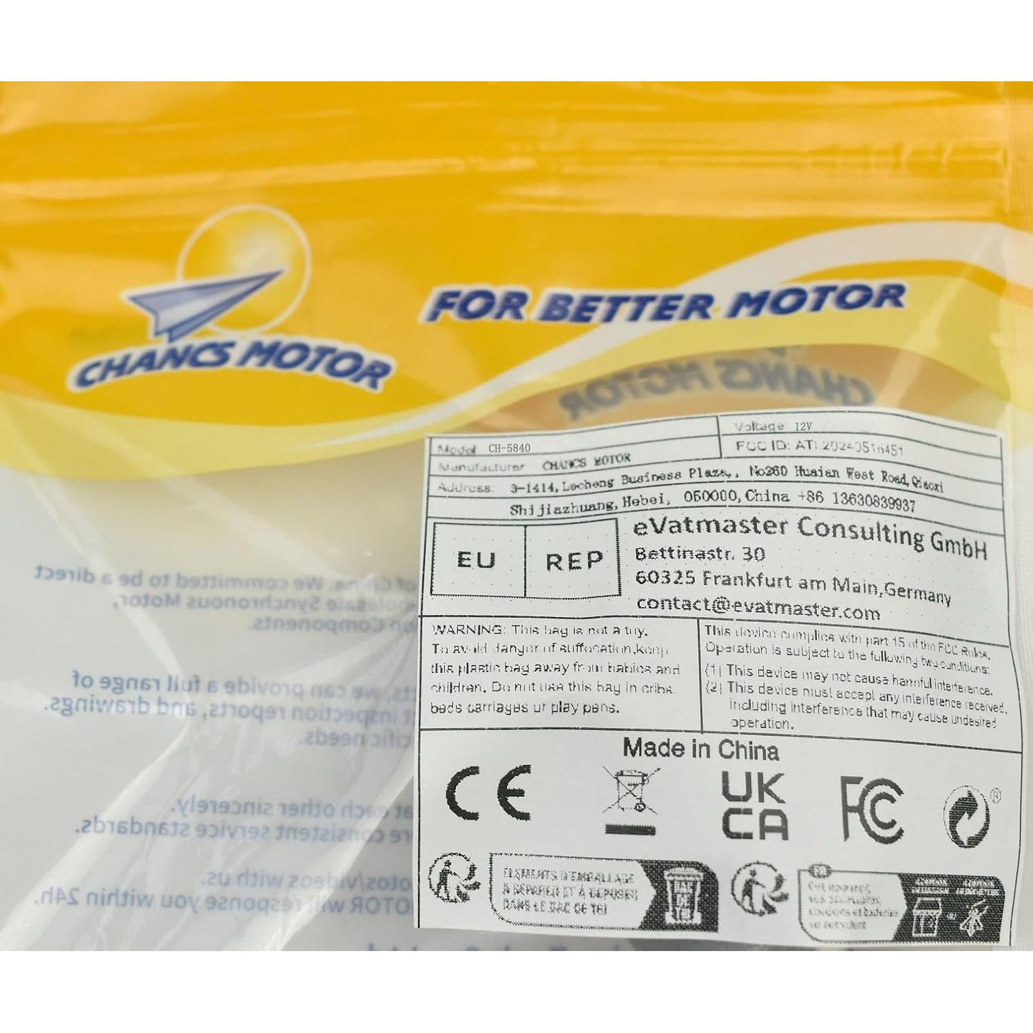 Motor Engranado Reversible CHANCS 12V 2RPM Eje 8mm