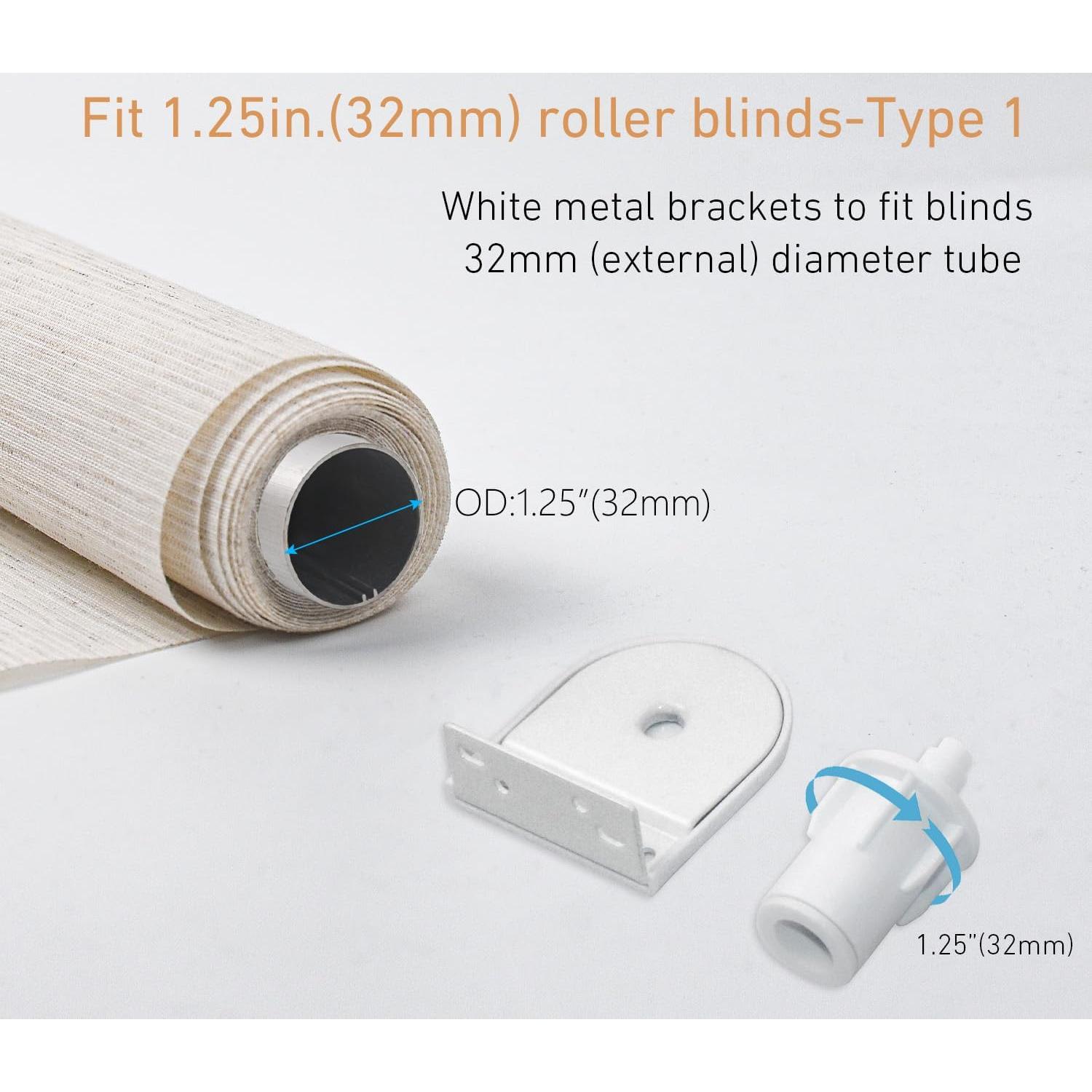 Kit de Reparación para Persianas Rollerhouse 32mm, Soportes Blancos