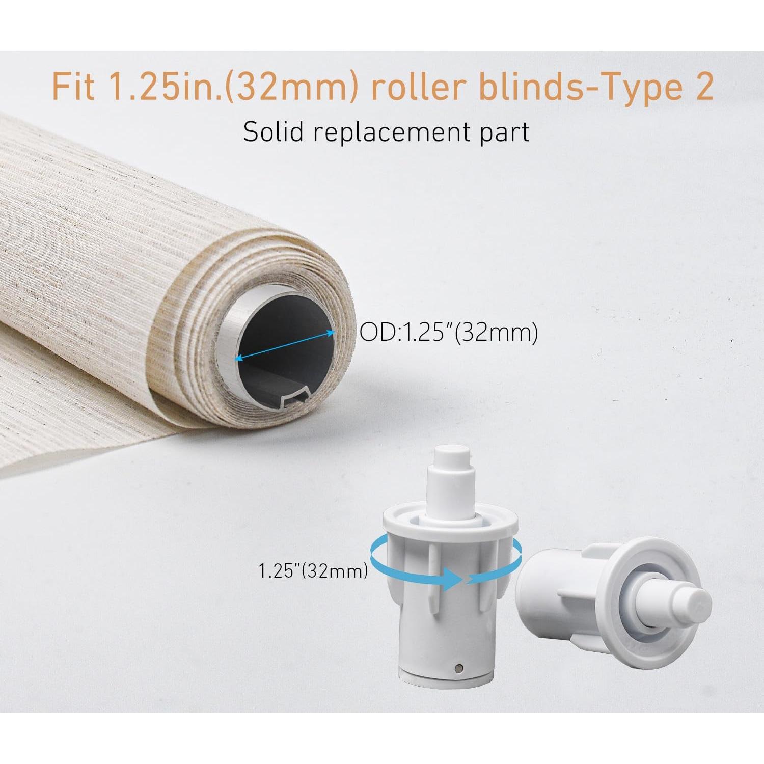 Kit de Reparación para Persianas Rollerhouse 32mm, Soportes Blancos