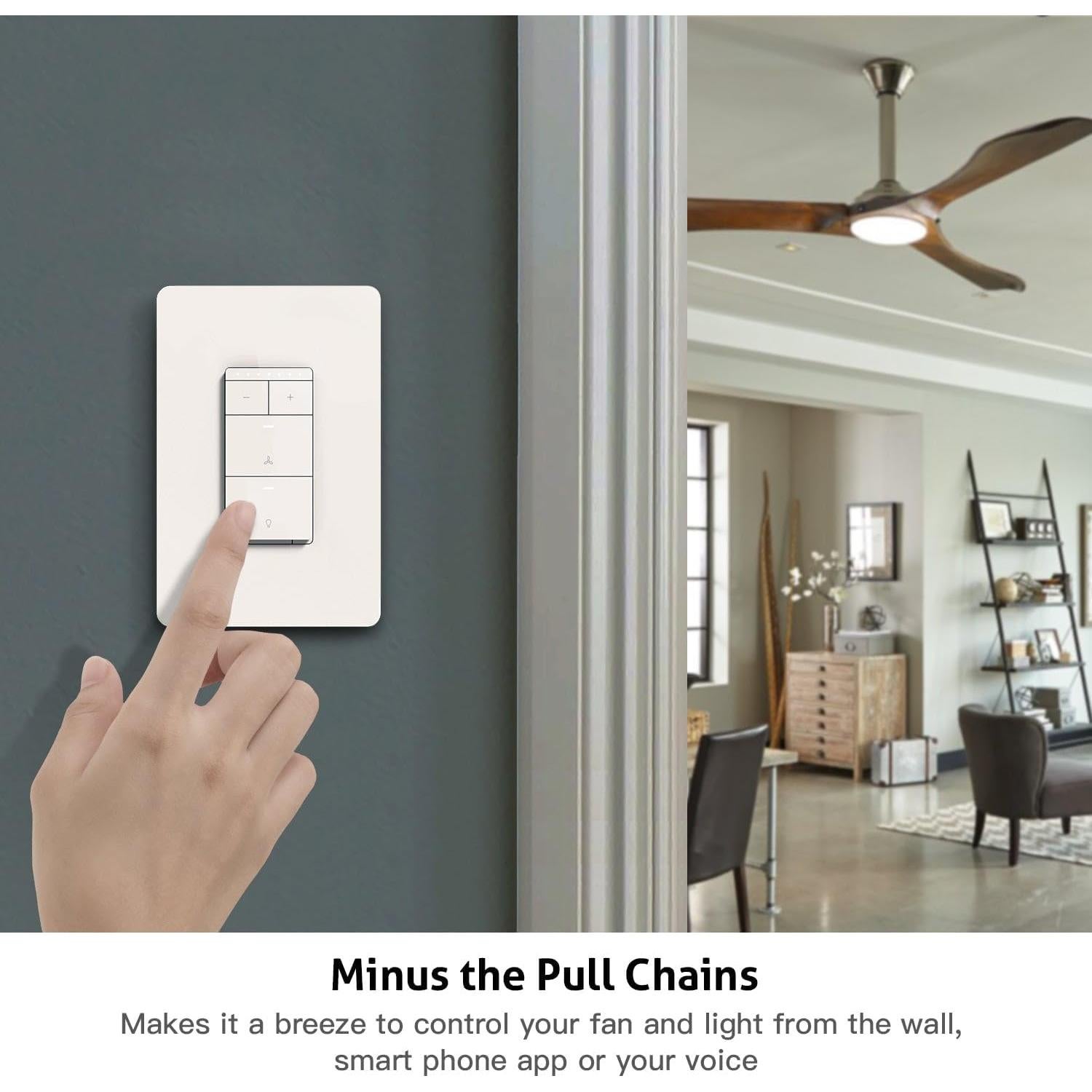 Control de Ventilador de Techo Inteligente TREATLIFE WiFi 2.4GHz