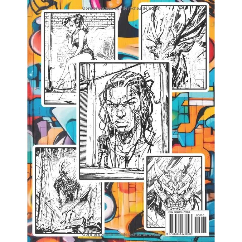 Graffiti A Granel Libro Para Colorear Para Adultos Y Adolescentes: Páginas Para Colorear De Arte Callejero | Ilustraciones Unicas Varios Temas | Para ... Creativo (Arte urbano) (Spanish Edition)