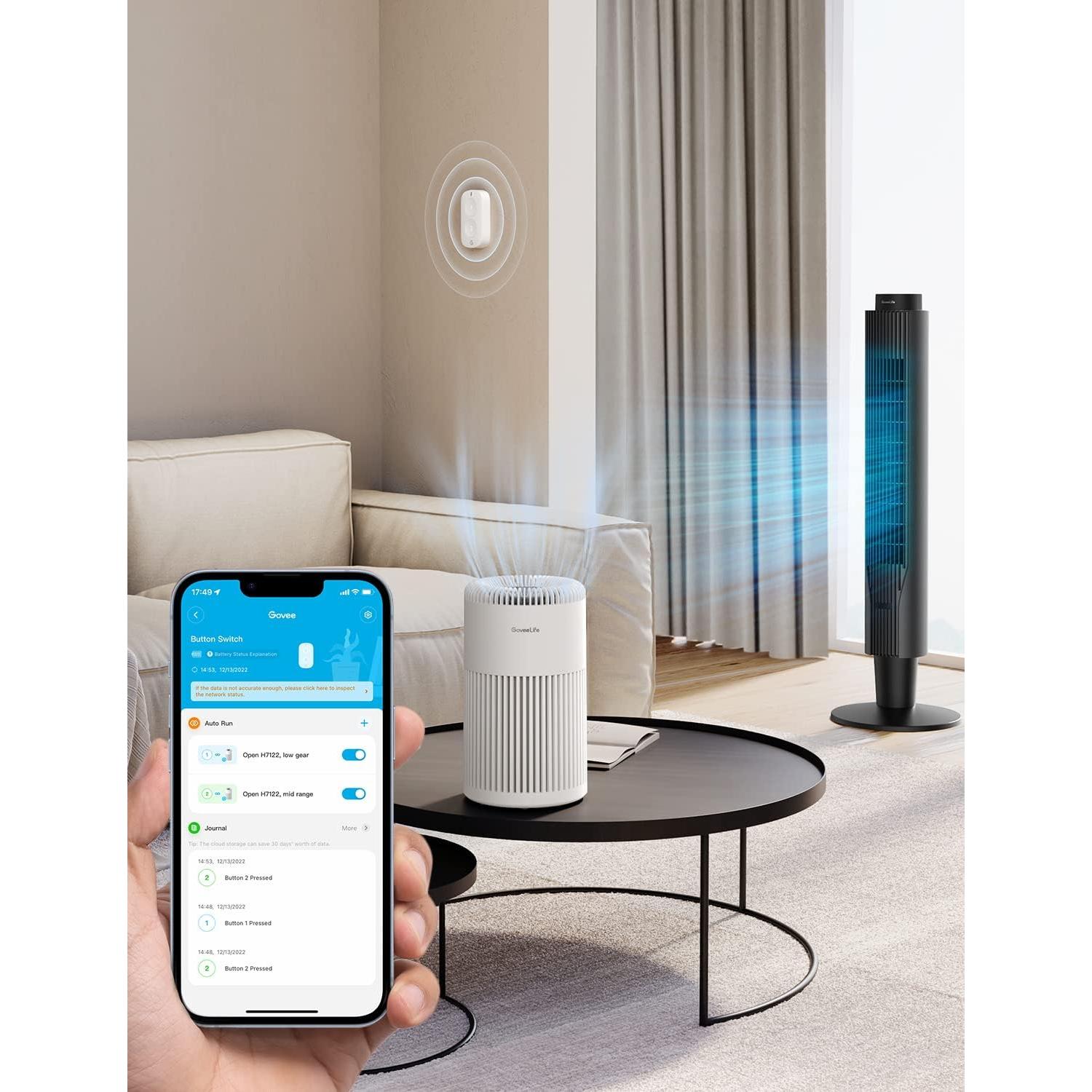 Interruptor Inteligente GoveeLife Doble Botón Control Inalámbrico