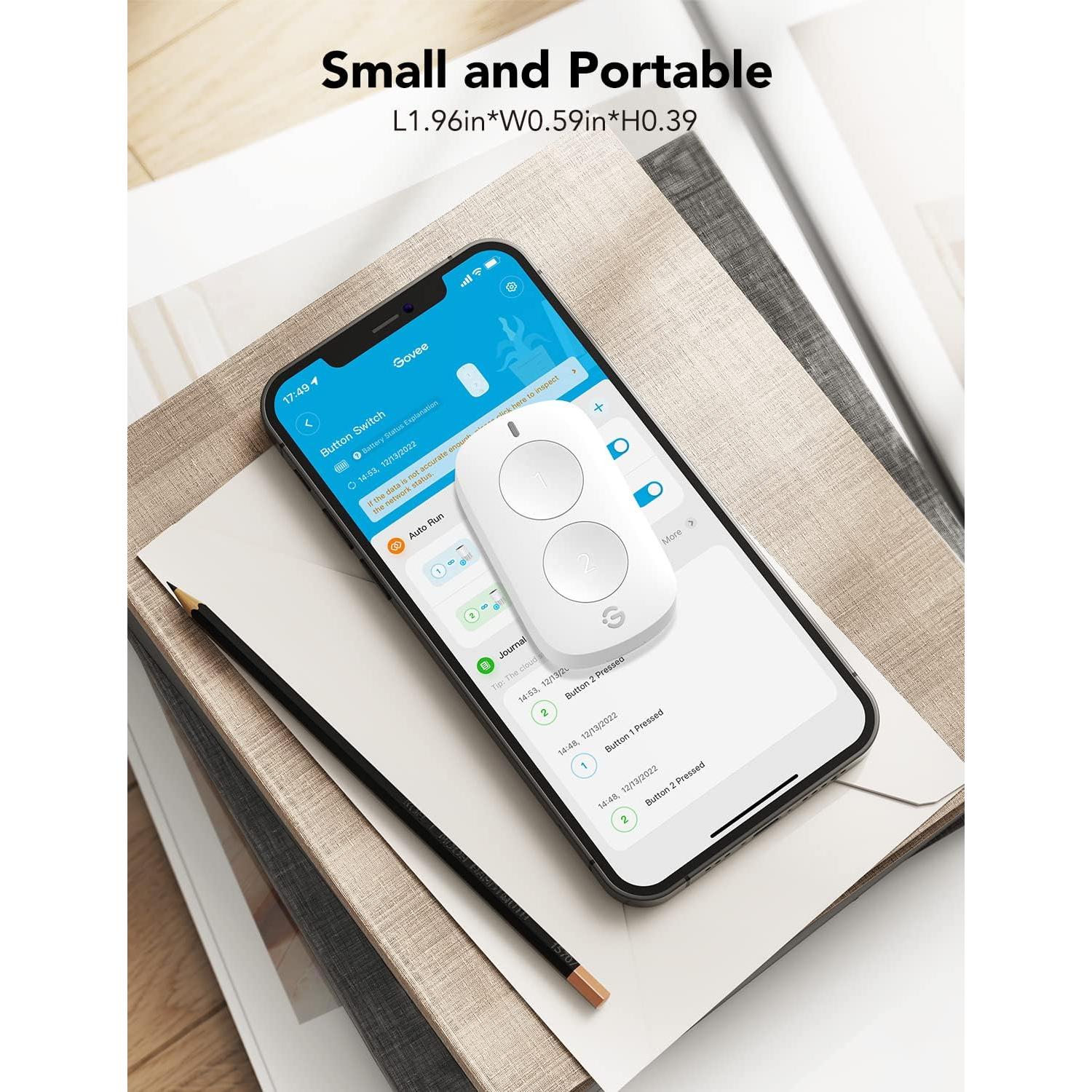 Interruptor Inteligente GoveeLife Doble Botón Control Inalámbrico