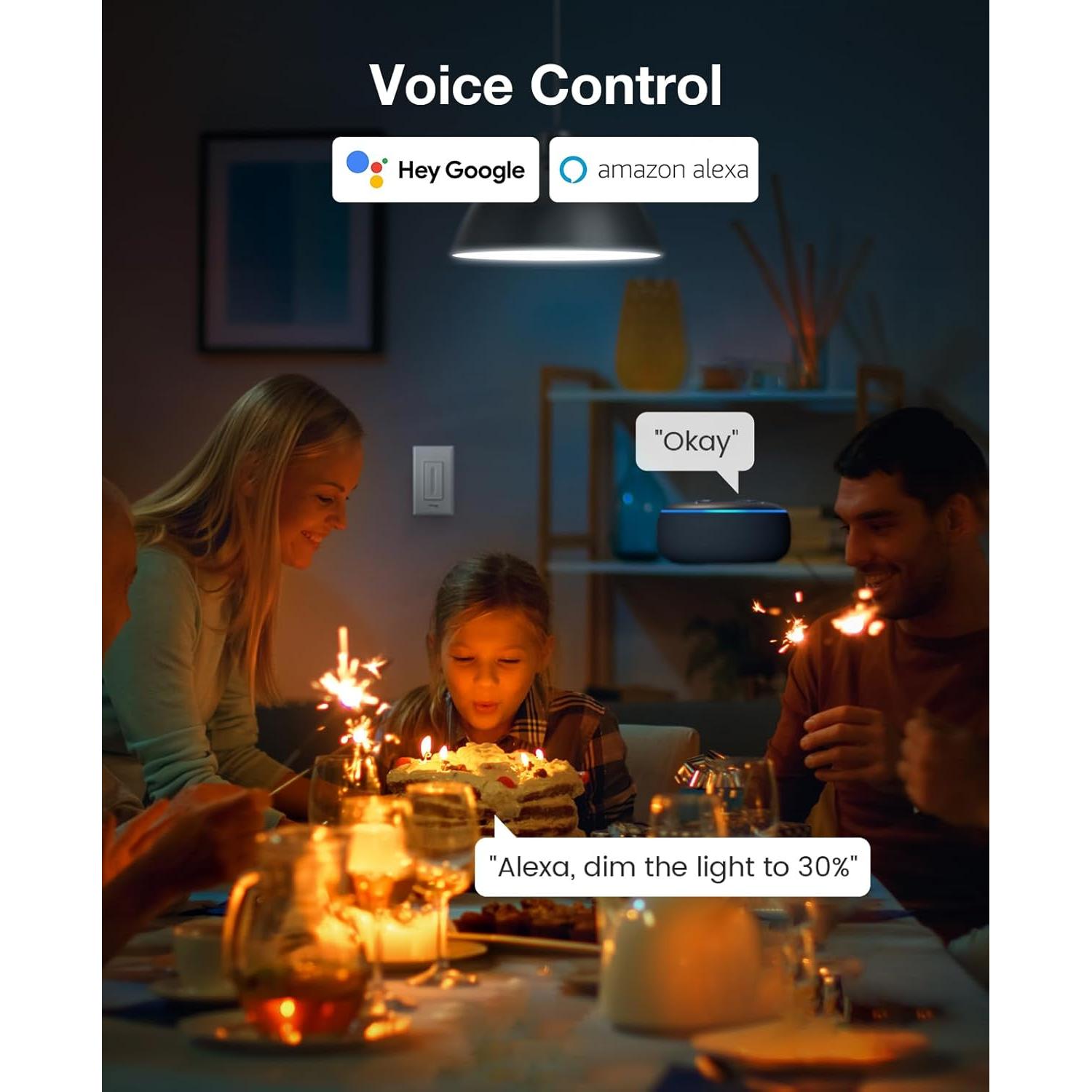 Interruptor Inteligente Regulador de Luz GHome SW17 Paquete de 2