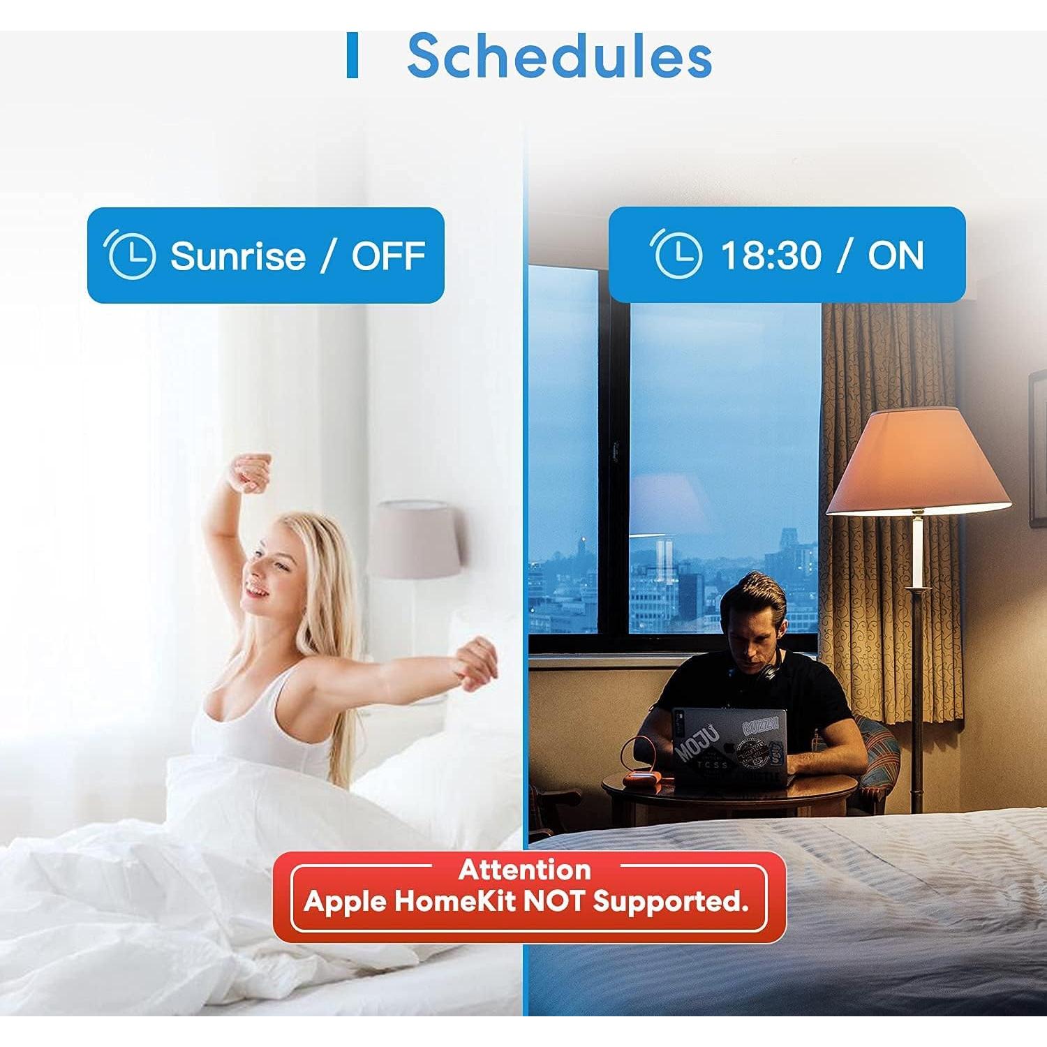 Interruptor de Luz Inteligente Meross Paquete de 4 Wi-Fi 2.4GHz