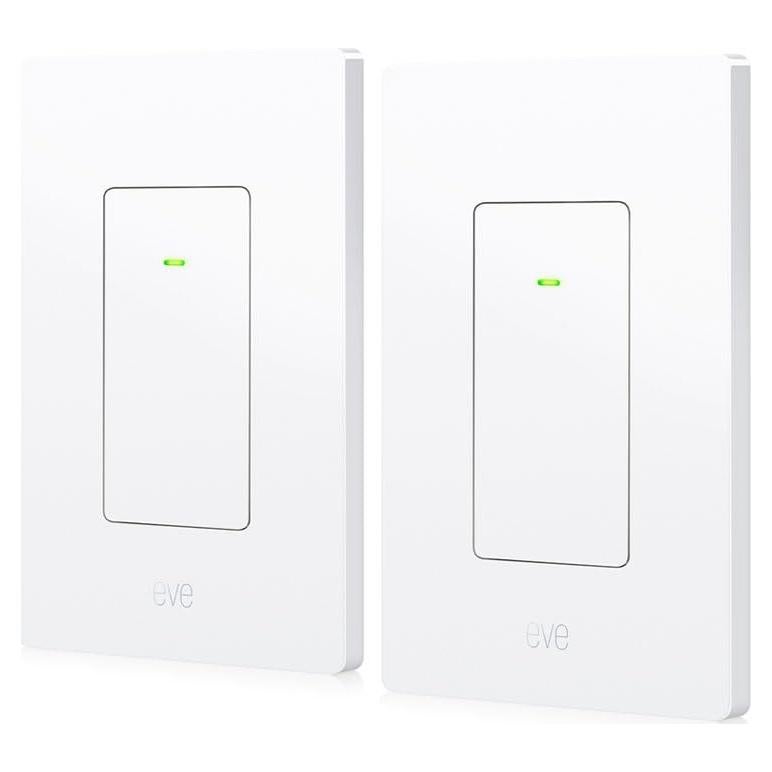 Interruptor de Luz Inteligente Eve (Matter) 2-Pack - Compatible con Apple, Alexa, Google