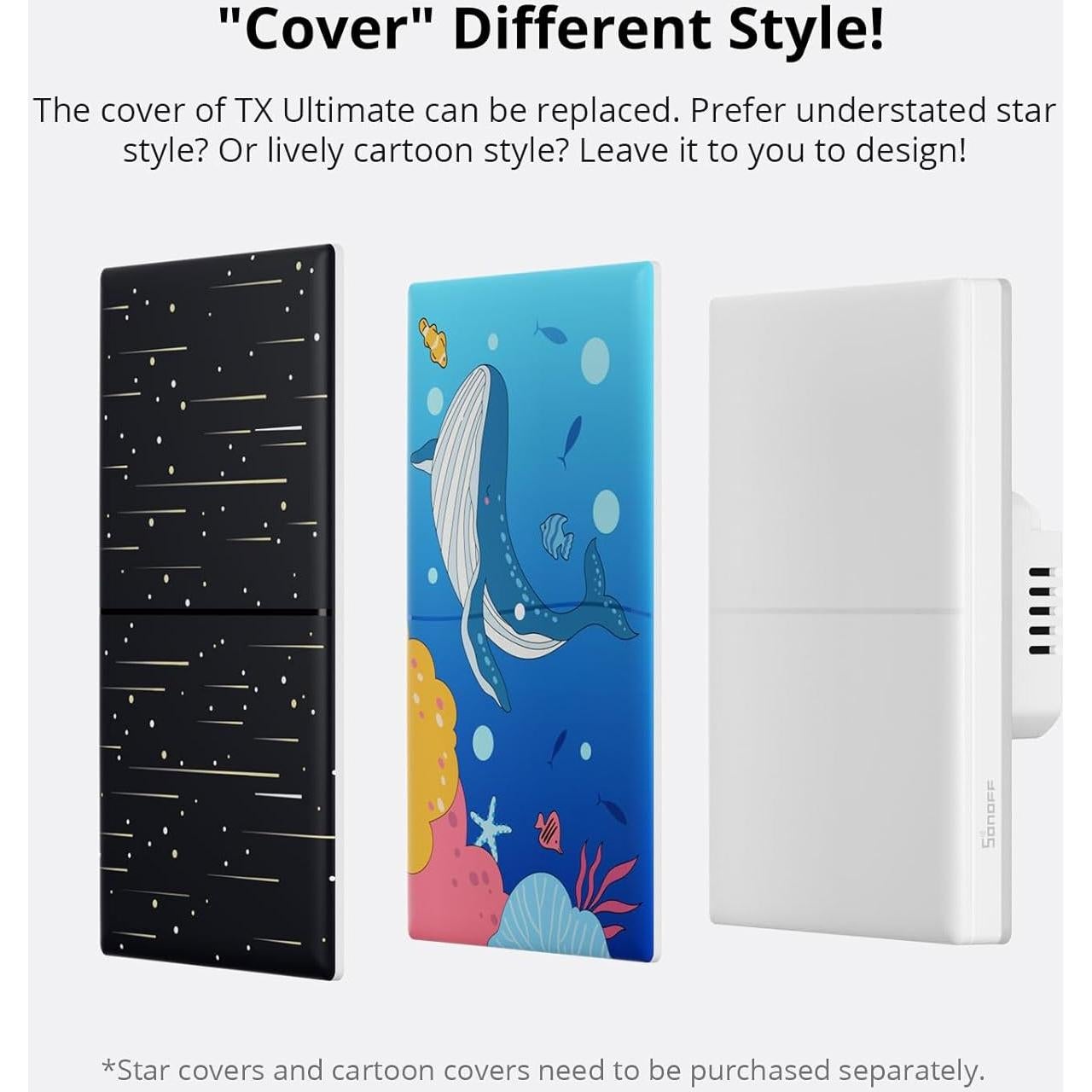 Interruptor de Luz Inteligente SONOFF T5 WiFi 2.4GHz Control Voz