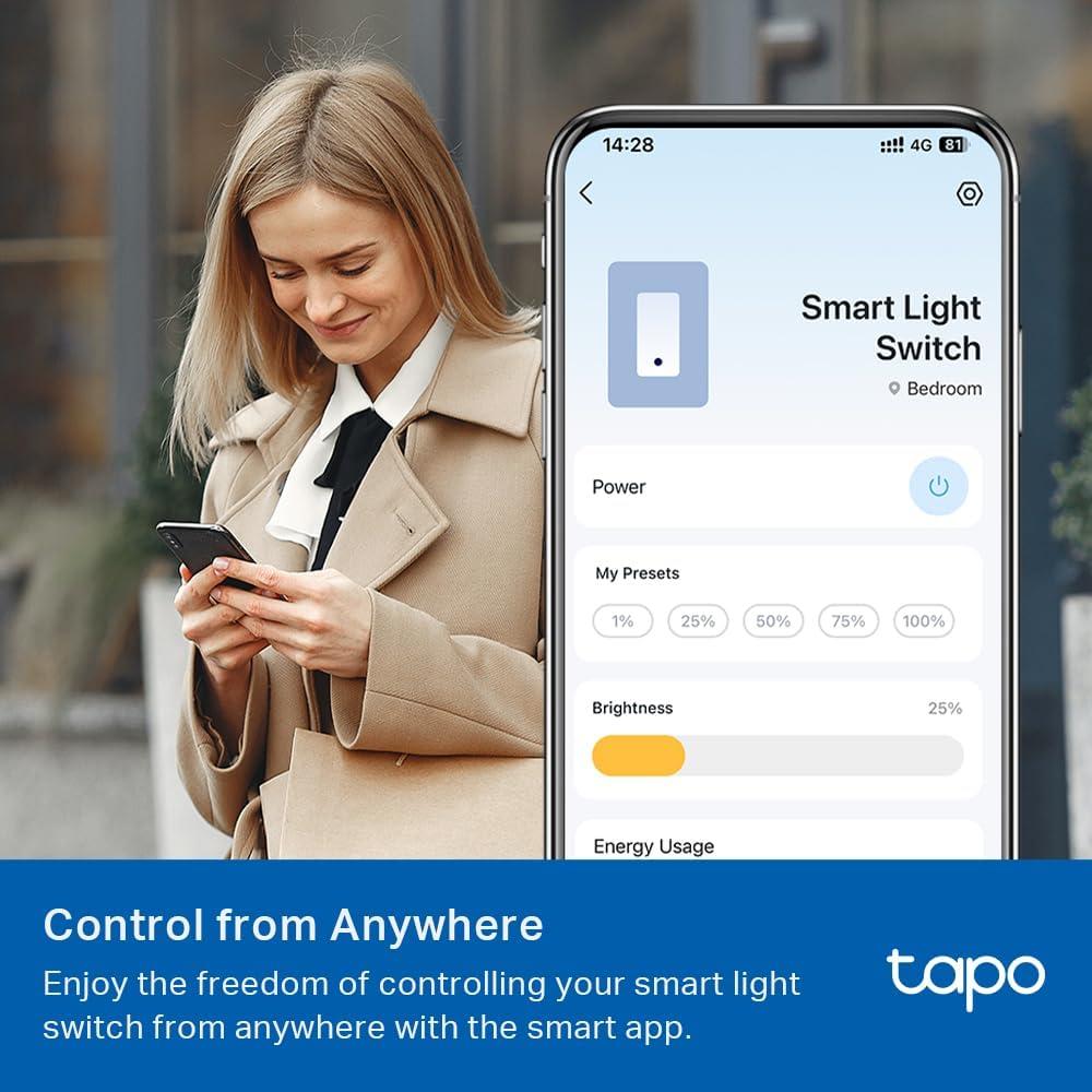 Interruptor Regulador Inteligente Tapo S515D 3 Vías Wi-Fi