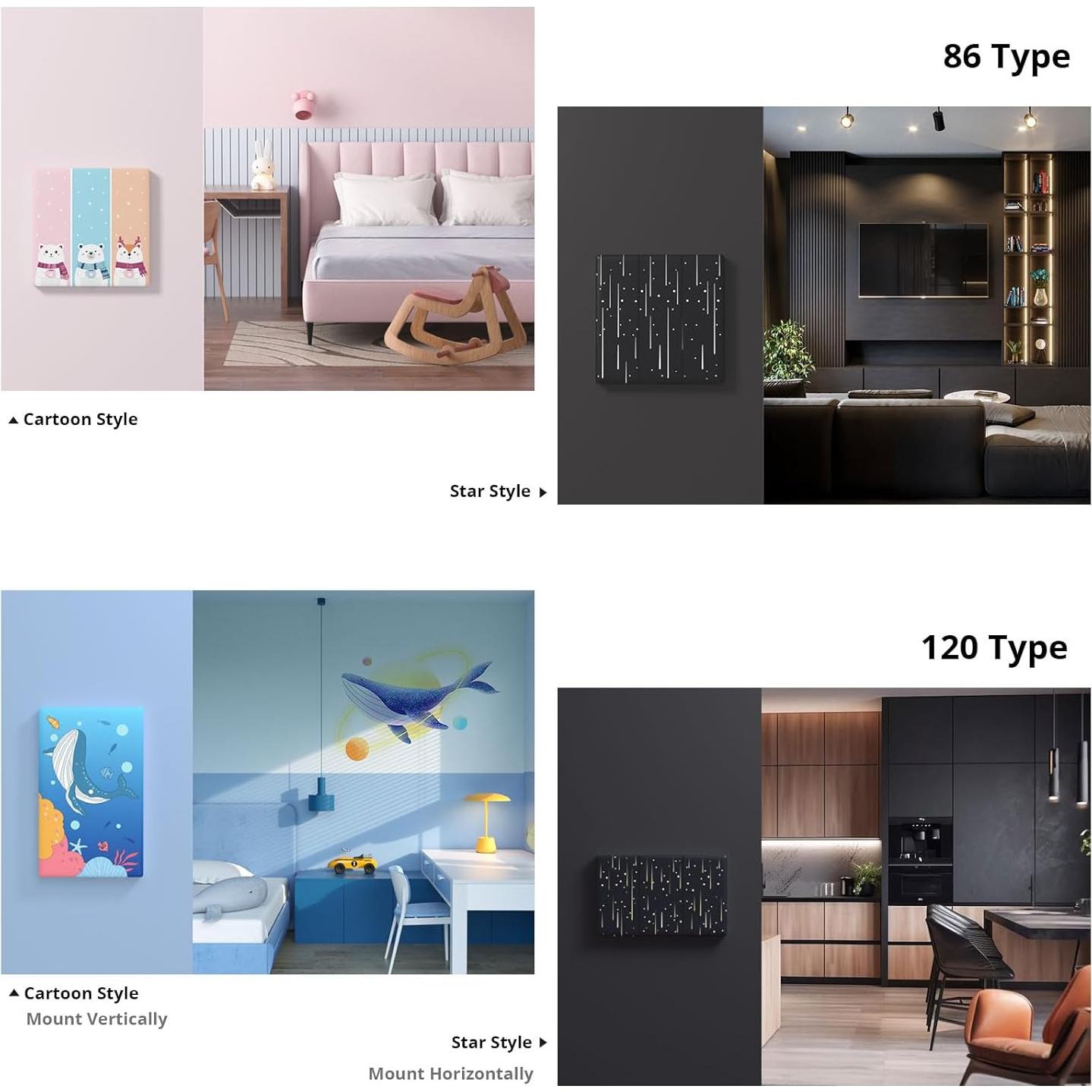 Interruptor de Luz Inteligente SONOFF T5 2 Gang WiFi 2.4GHz