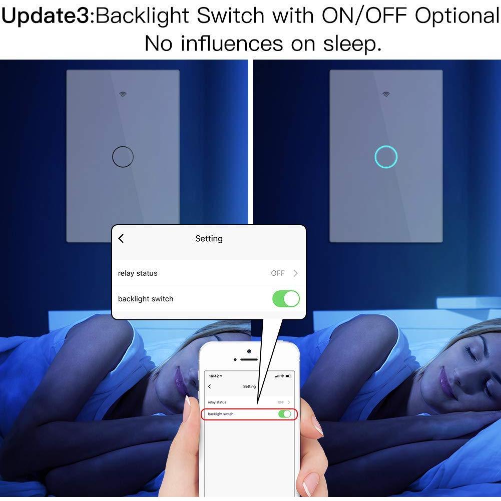 Interruptor de Luz Inteligente MoesGo WiFi 1 Gang Blanco