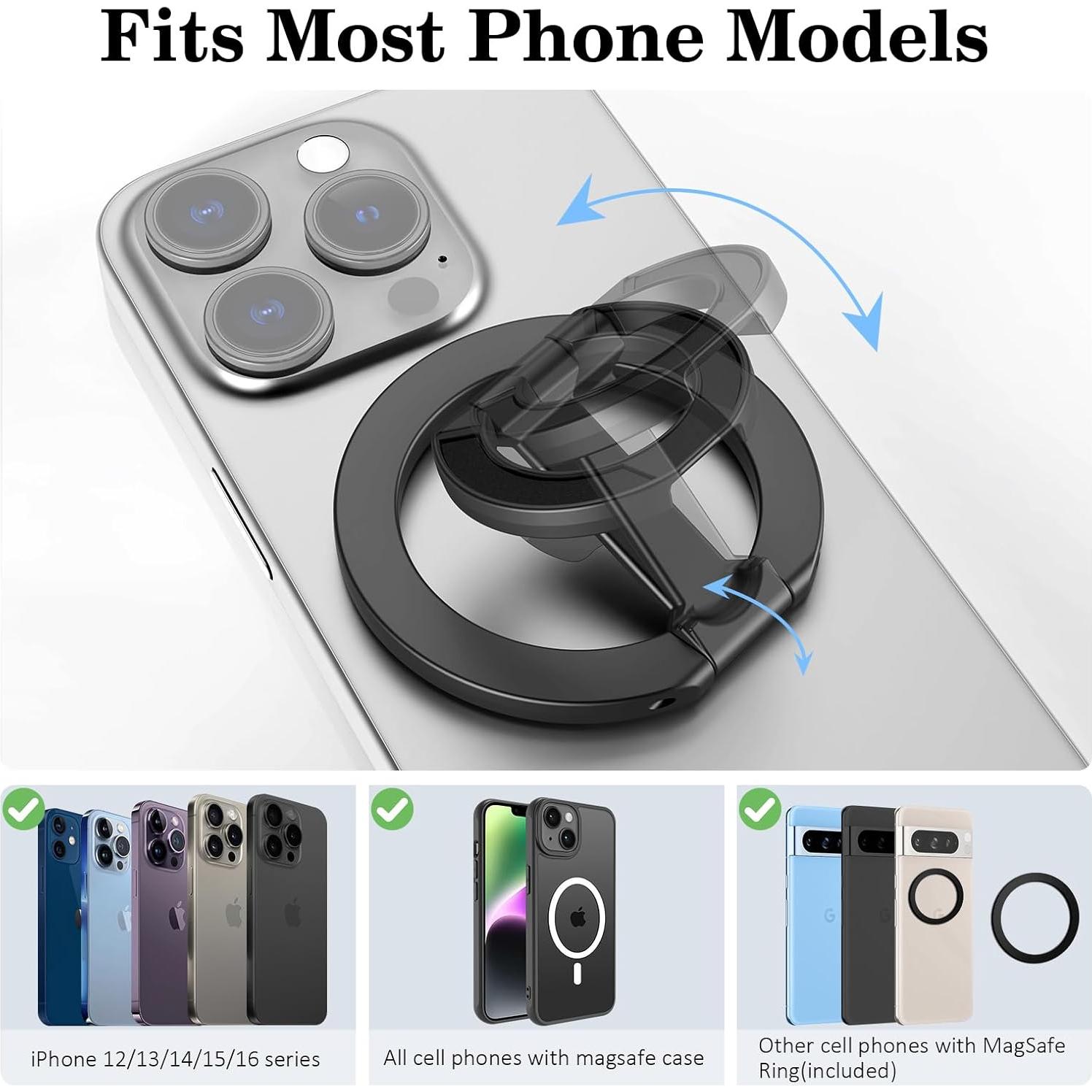 Soporte Magnético TDTOK para Magsafe Ajustable Negro