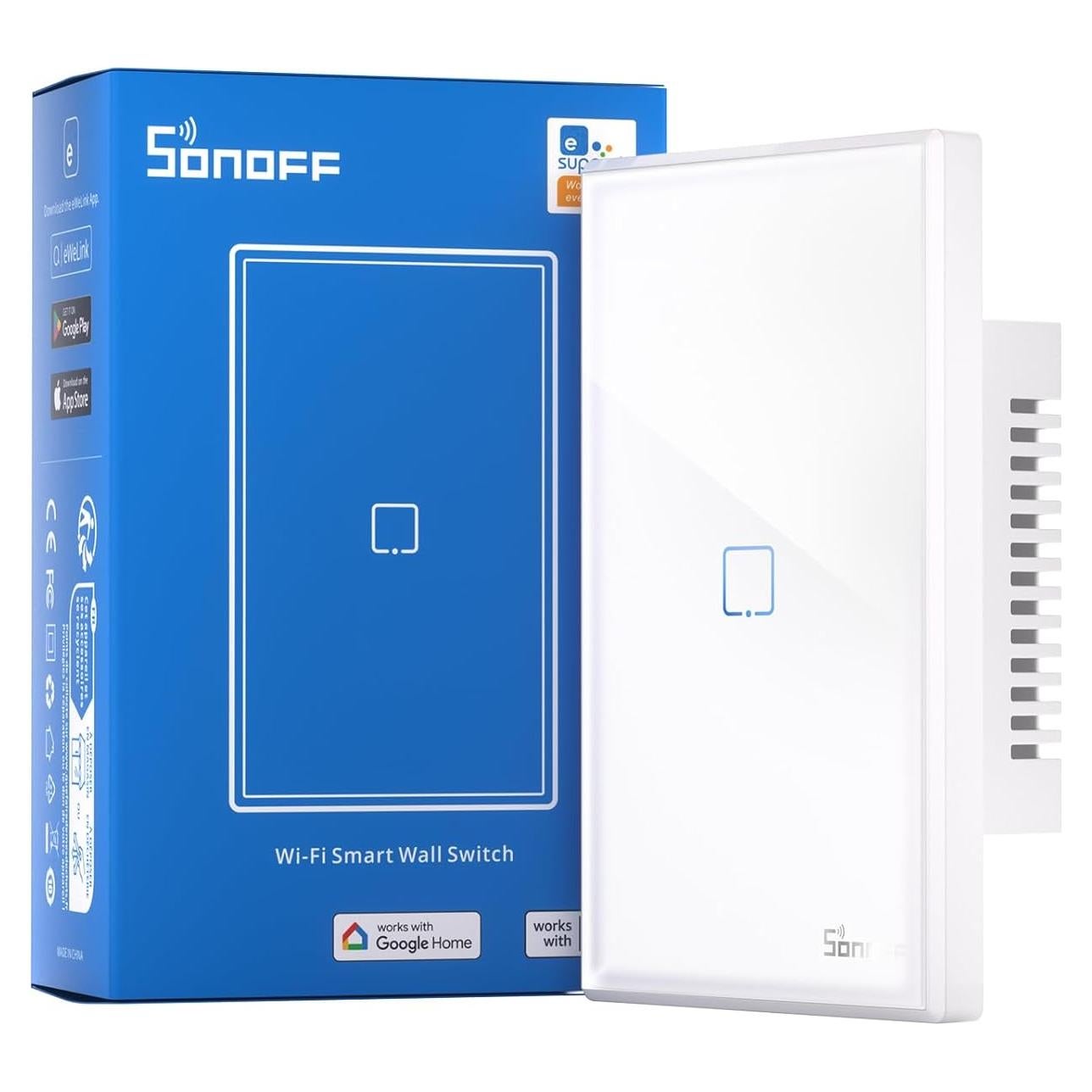 Interruptor de Luz Inteligente SONOFF T2 1 Gang WiFi 2.4GHz