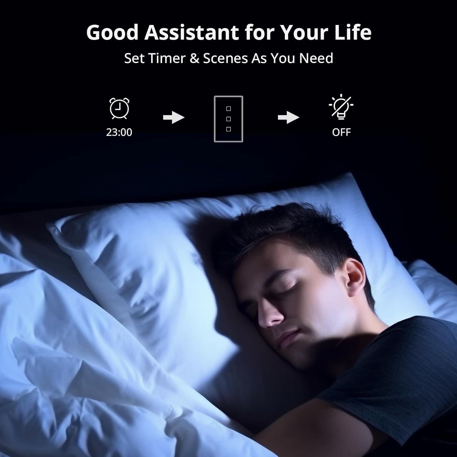 Interruptor de Luz Inteligente SONOFF T2 1 Gang WiFi 2.4GHz