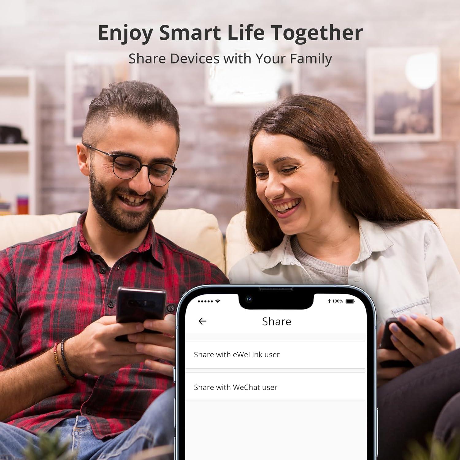 Interruptor de Luz Inteligente SONOFF T2 1 Gang WiFi 2.4GHz
