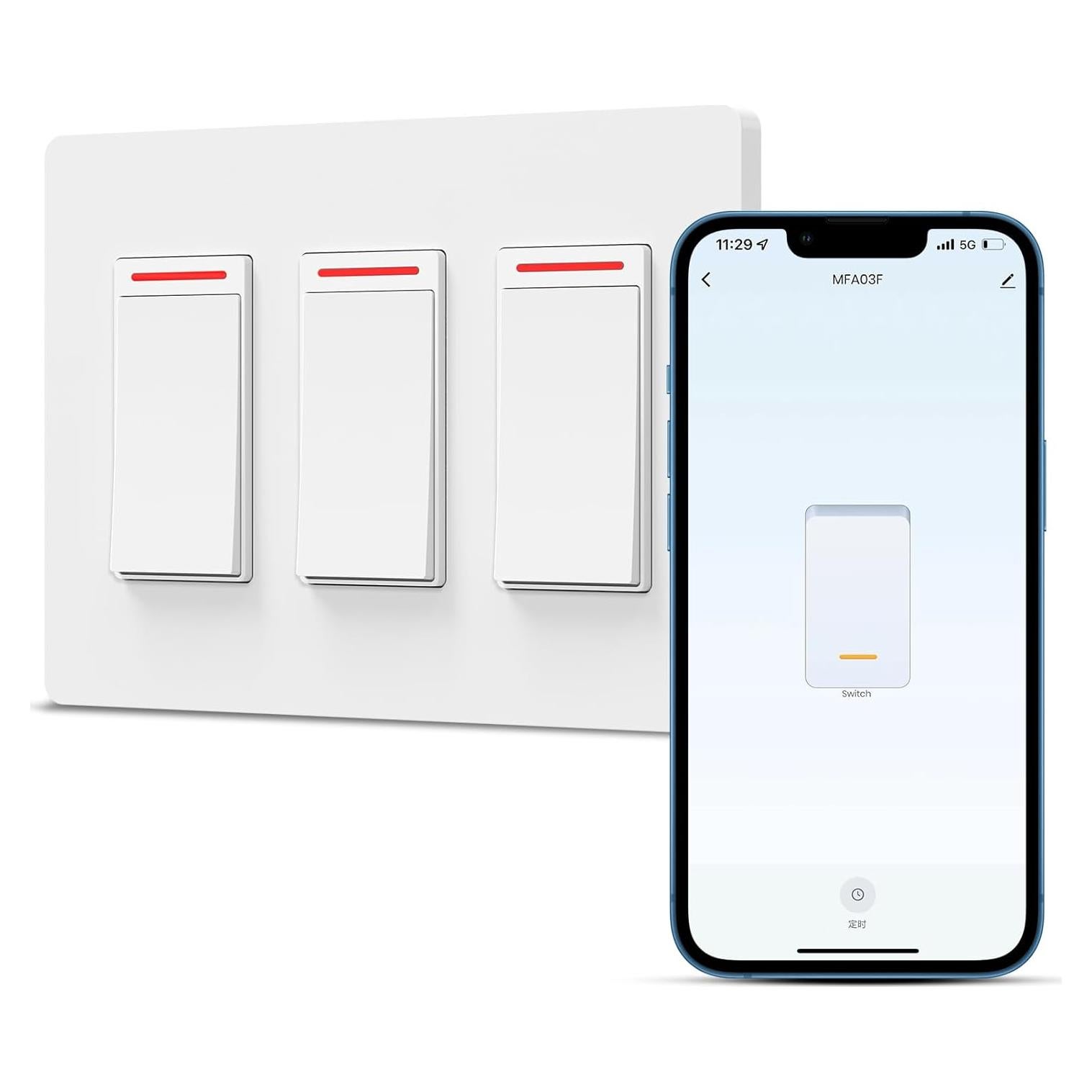 Interruptor de Luz Inteligente Milfra 3 Gang WiFi 10A 2024