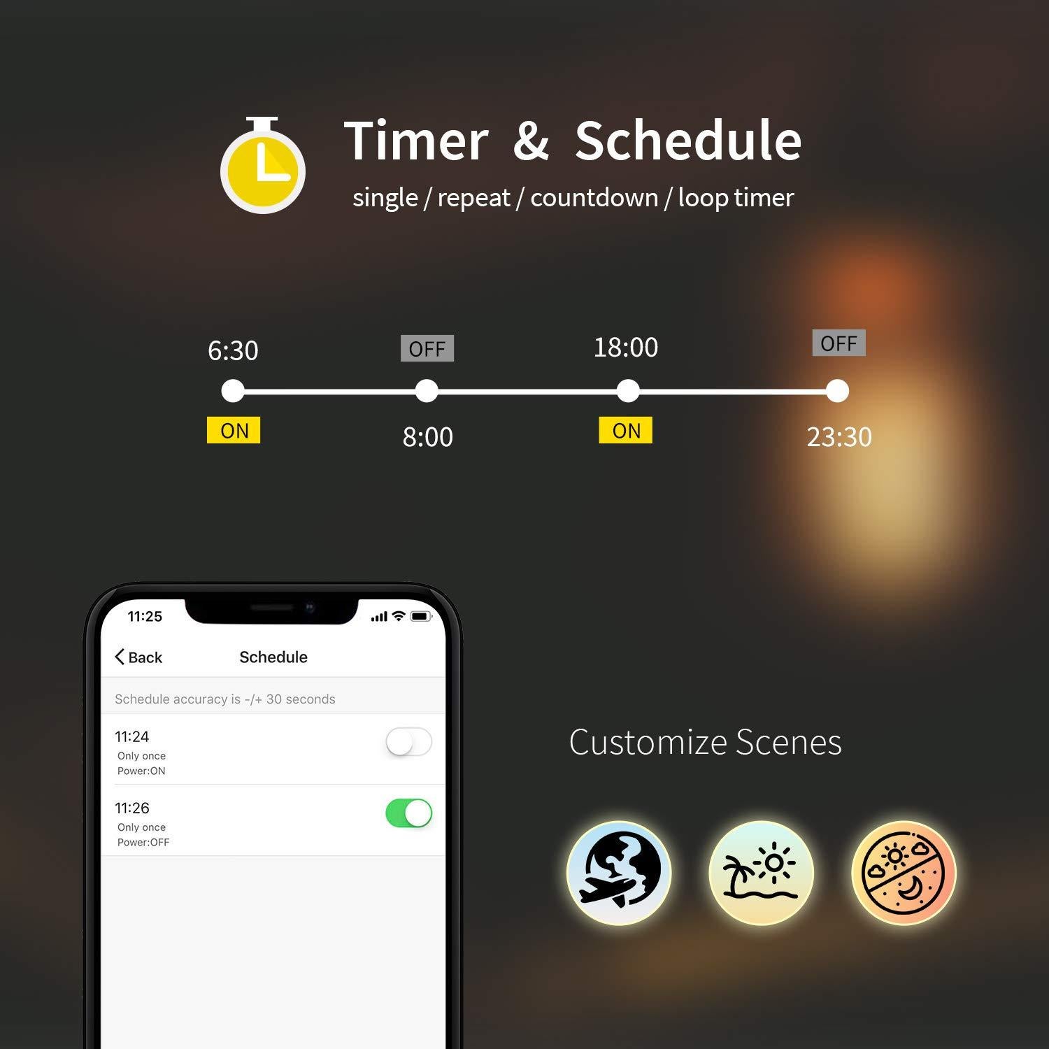 Interruptor de Luz Inteligente Minoston MS11W Wi-Fi 2.4Ghz