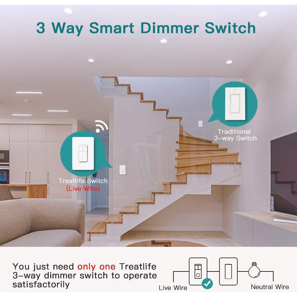 Interruptor Regulador Inteligente TREATLIFE 3 Vías Paquete de 2