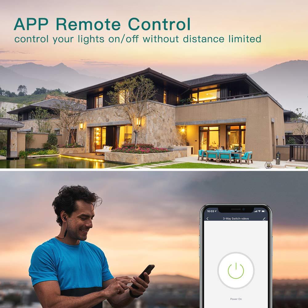 Interruptor de Luz Inteligente TREATLIFE 3 Vías Wi-Fi 2.4GHz