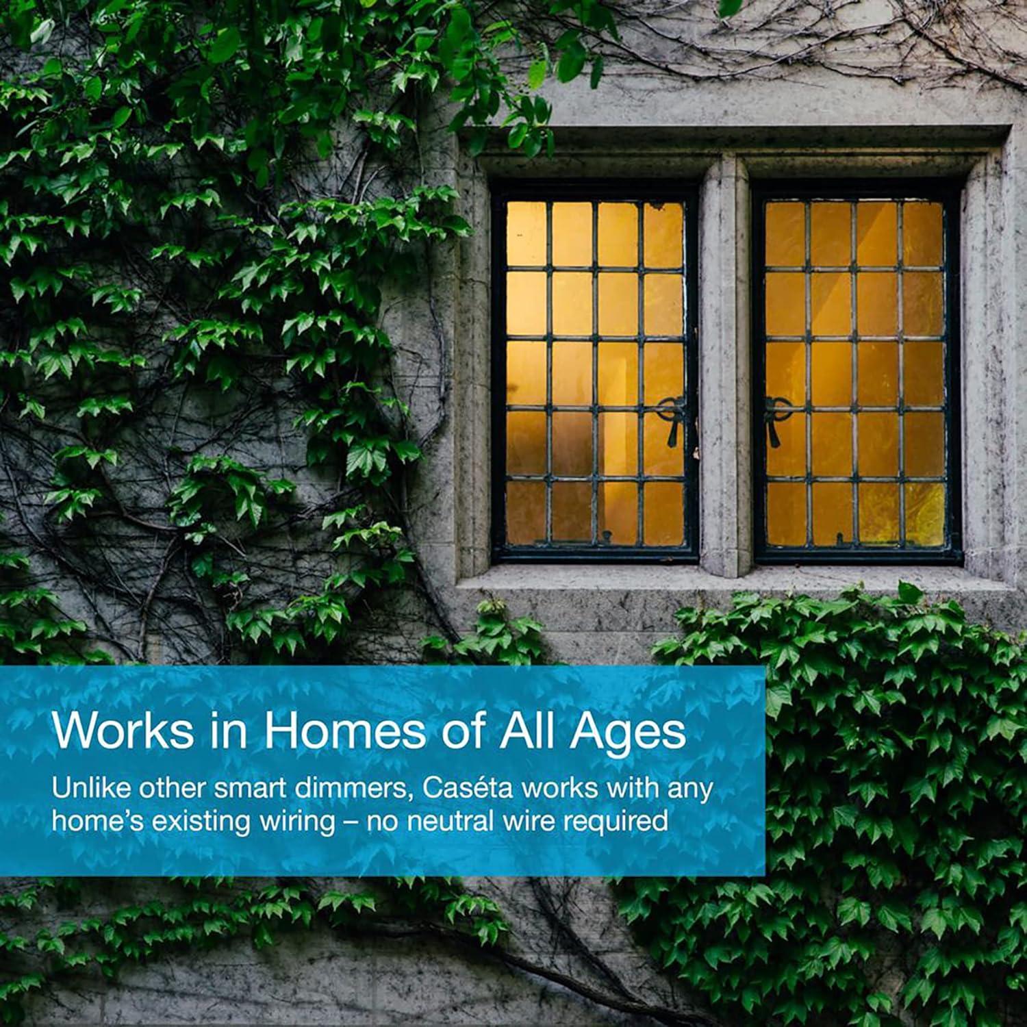 Interruptor Regulador Inteligente Lutron Caseta 150W LED Blanco