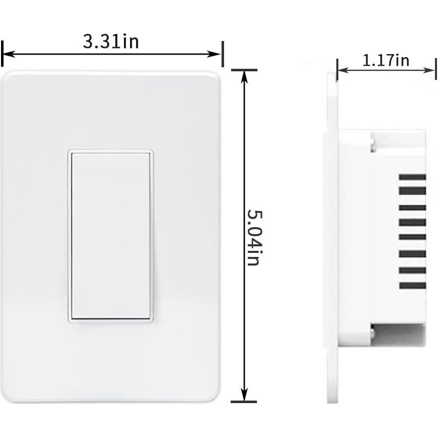 Interruptor de Luz Inteligente WiFi Youngzuth Sin Neutro 300W